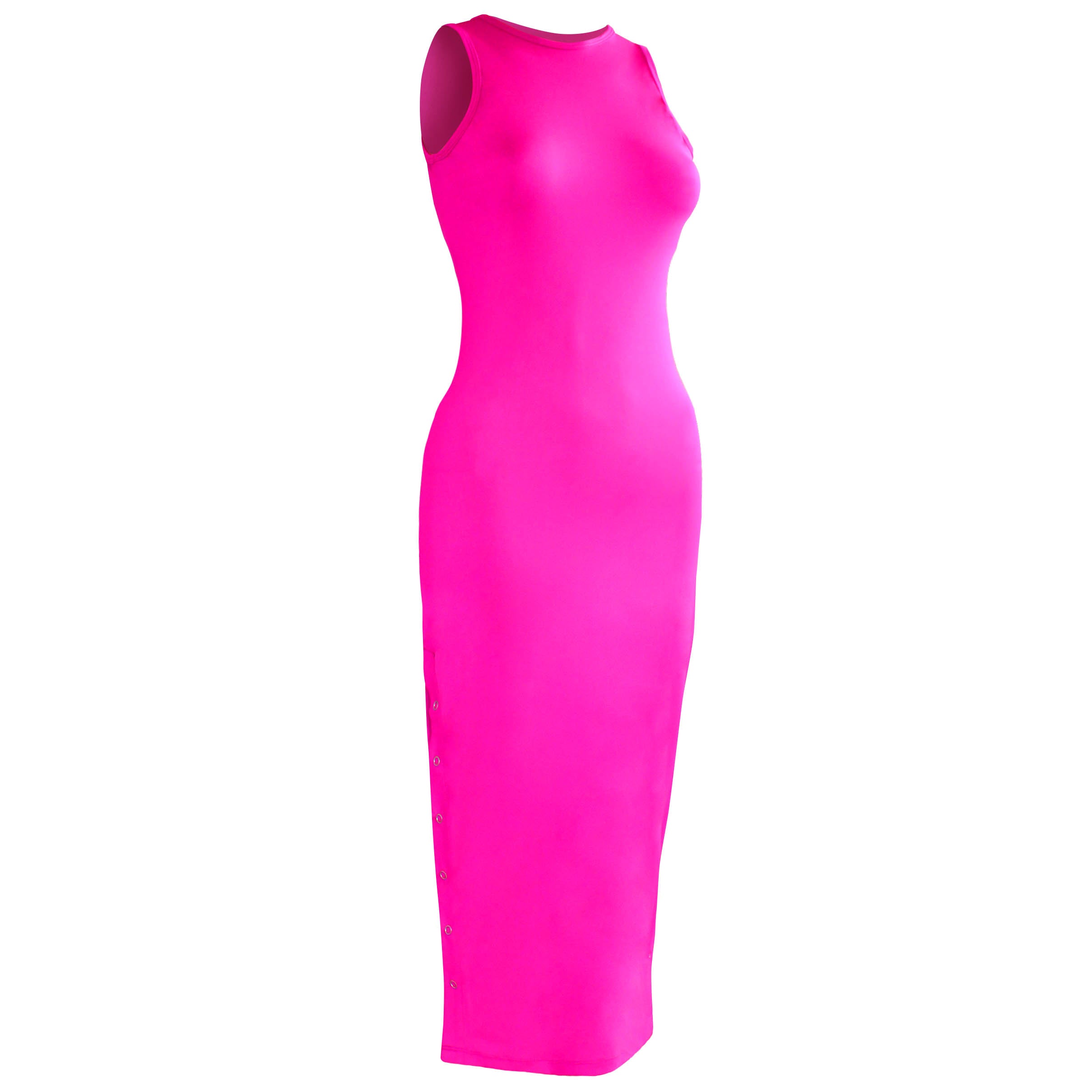 Pink dress on a white background