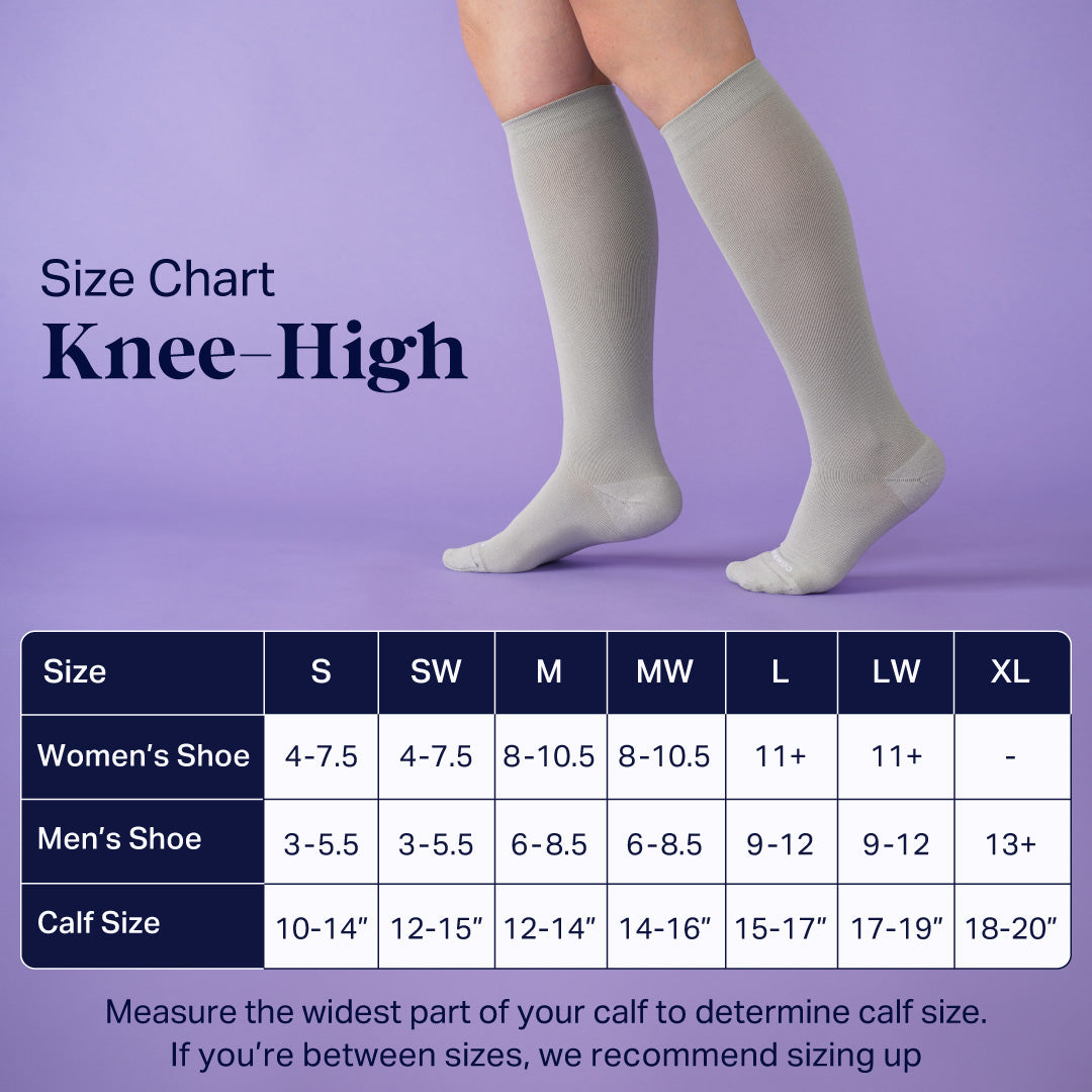 Comrad Knee-High Compression Socks Solid – Heather Grey