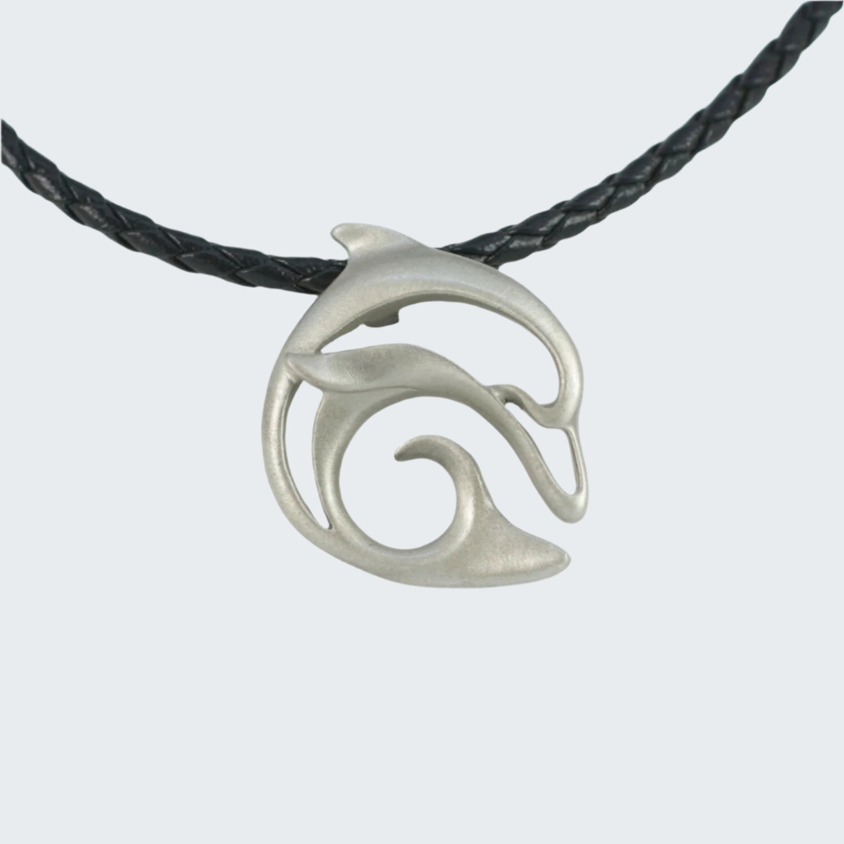 Dolphin Necklace Pewter Pendant