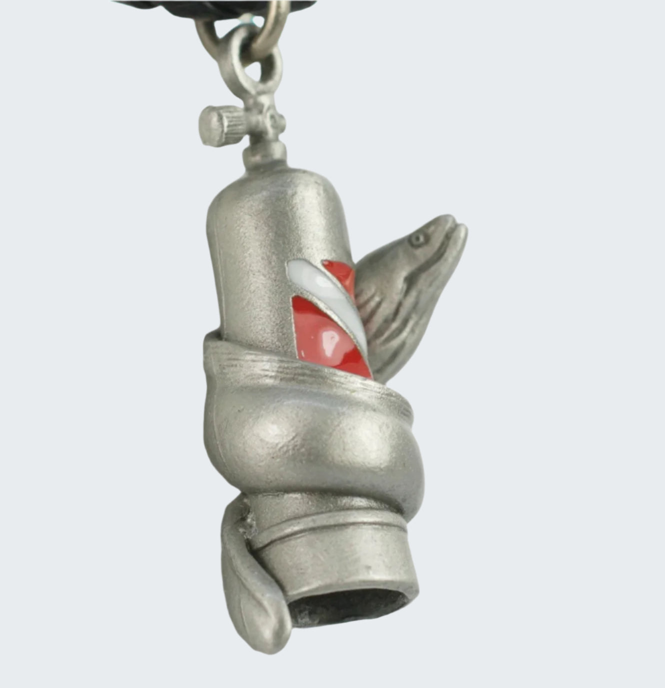 Moray Eel with Scuba Tank Necklace Silver