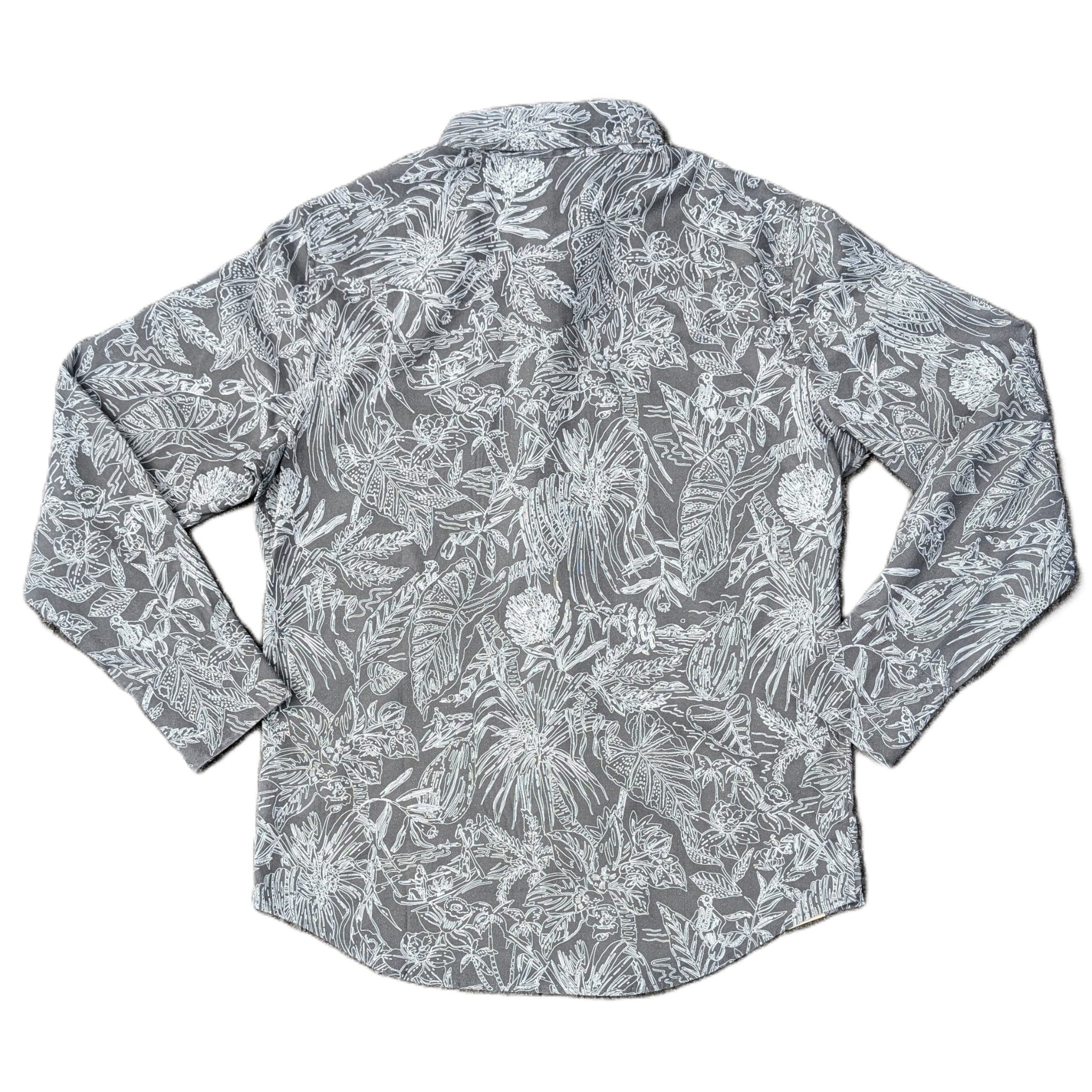 Floral patterned shirt on a white background