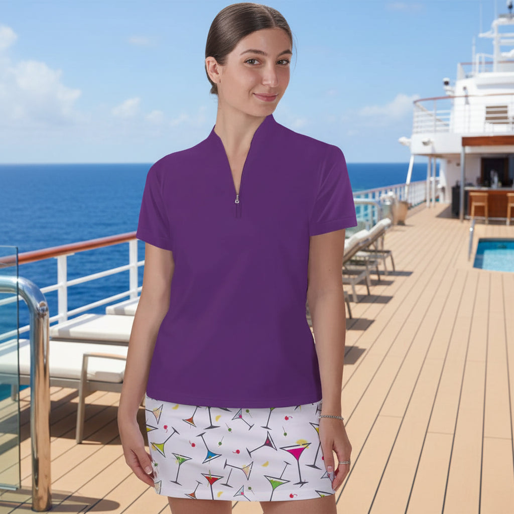 purple shirt