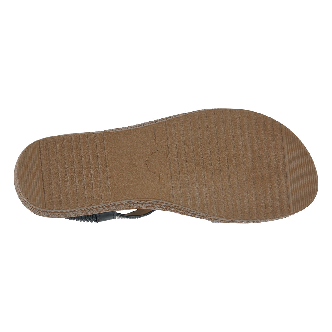 Brown sole of a shoe on a white background