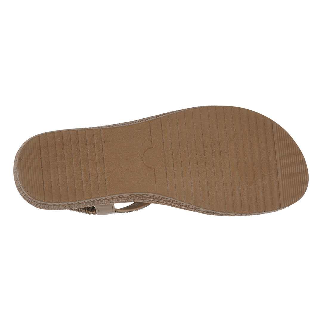 Brown sandal sole on a white background