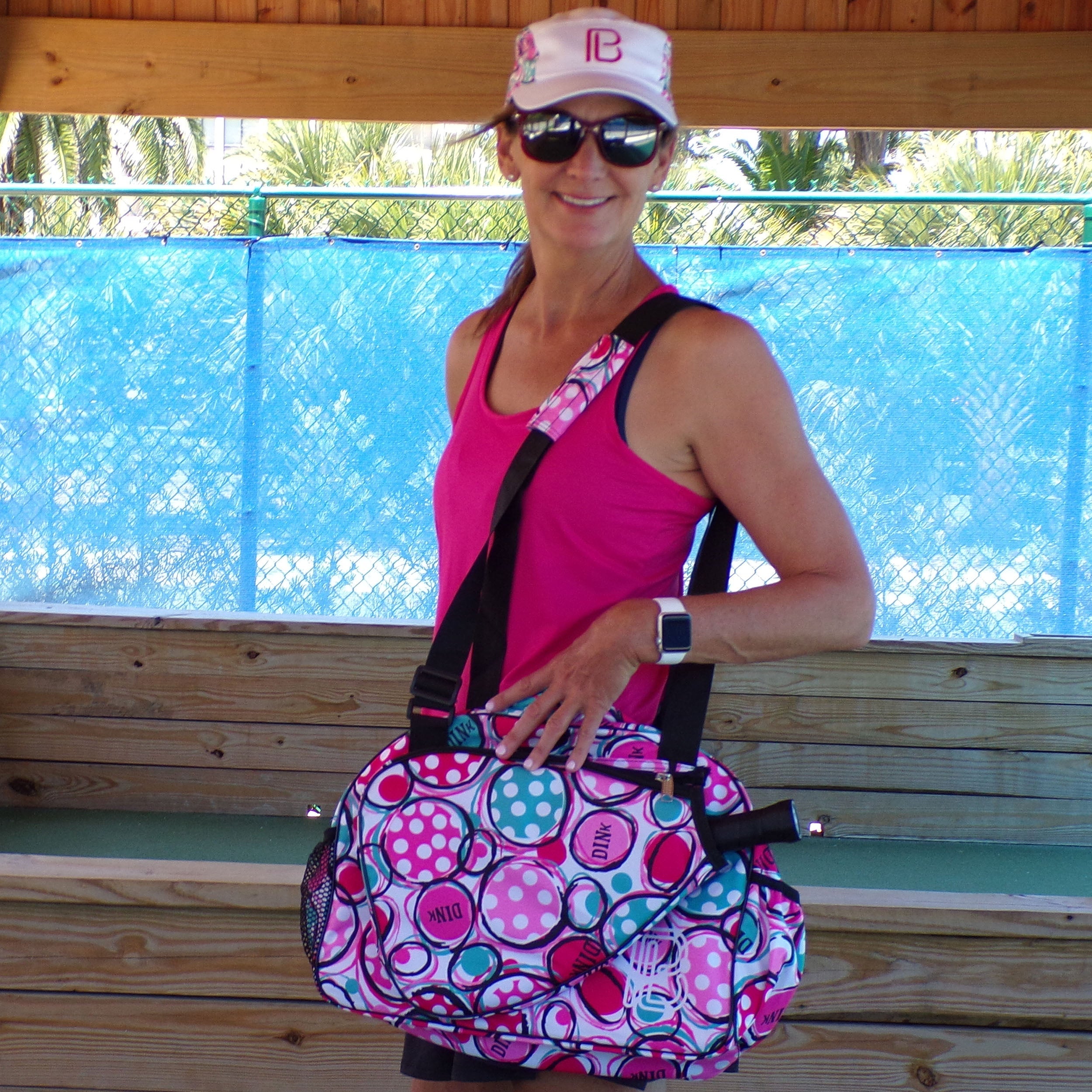 Pickleball Bella Racerback Tank Pink