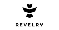 Black logo of Revelry on a white background