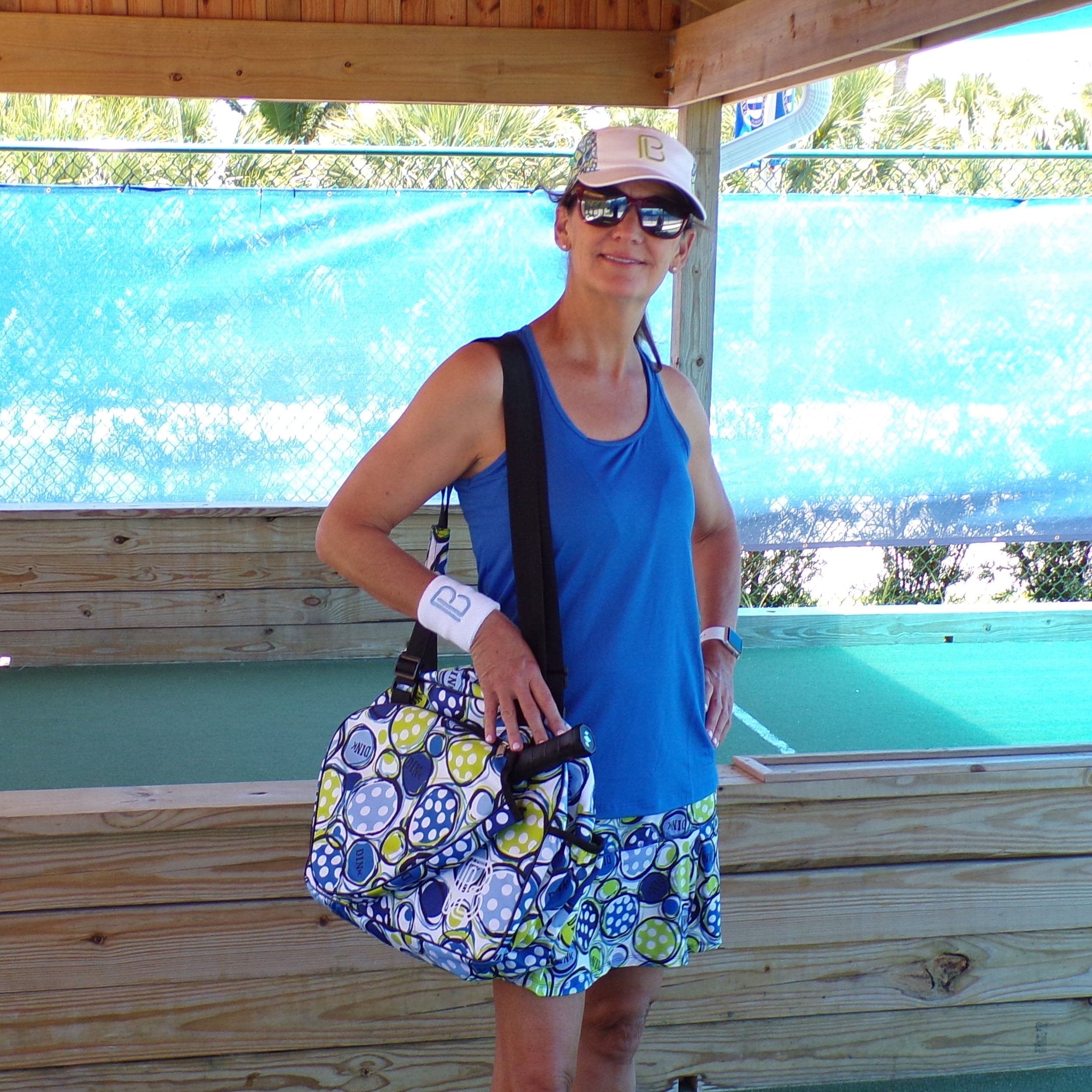 Pickleball Bella Racerback Tank Royal Blue