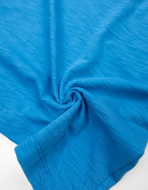 Solid Blue Slub Pima Tee