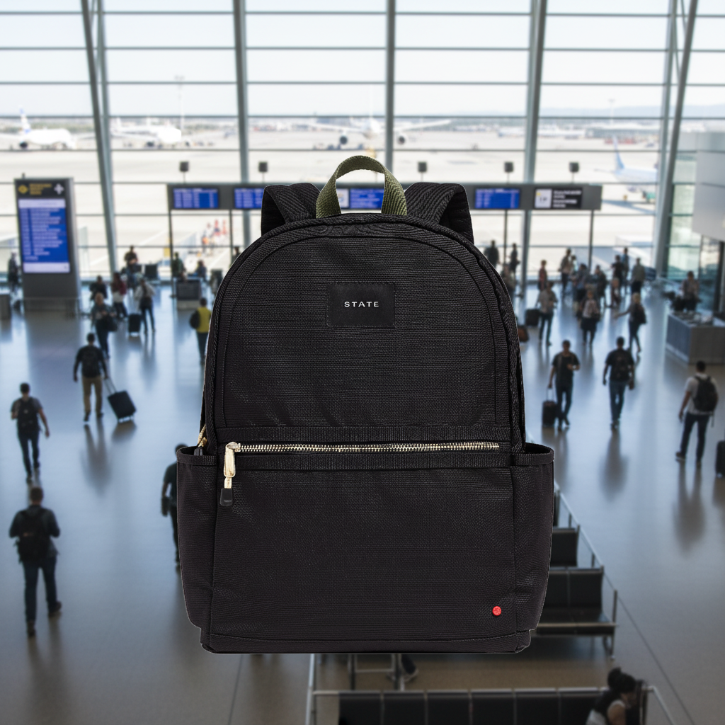 backpack at airport