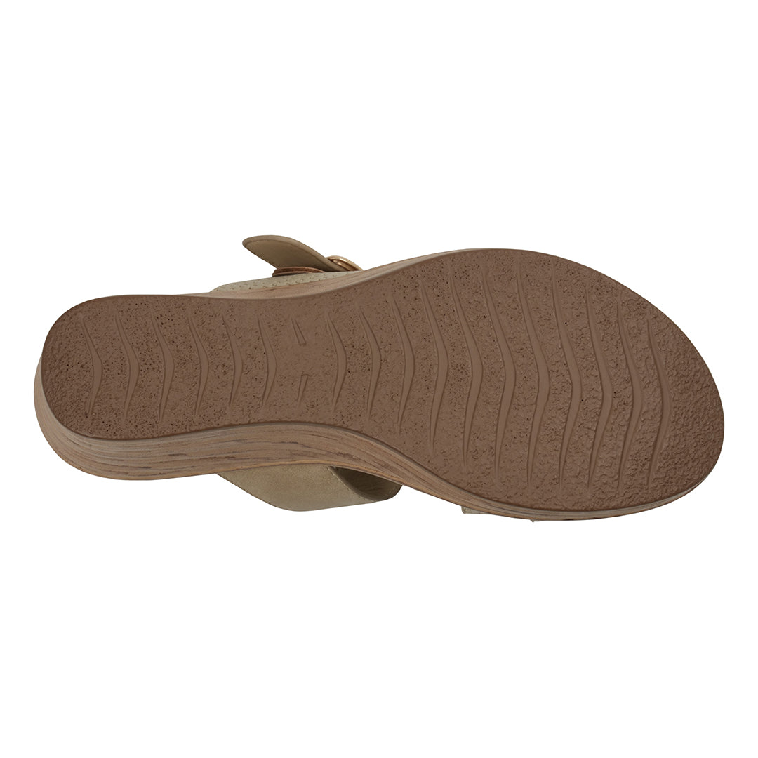 Brown sandal sole on a white background