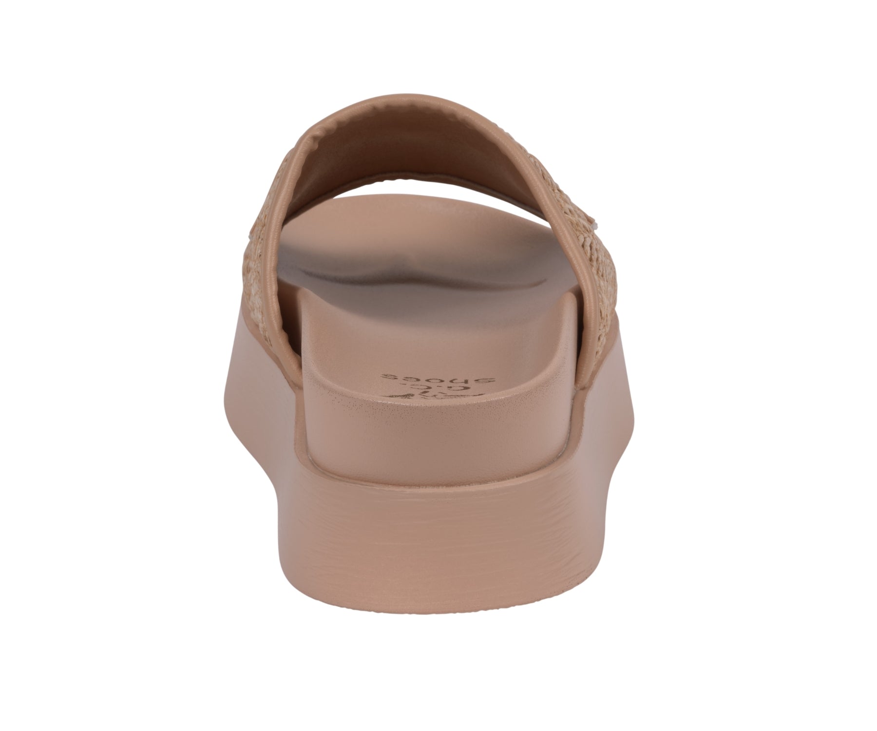 Beige sandal on a white background