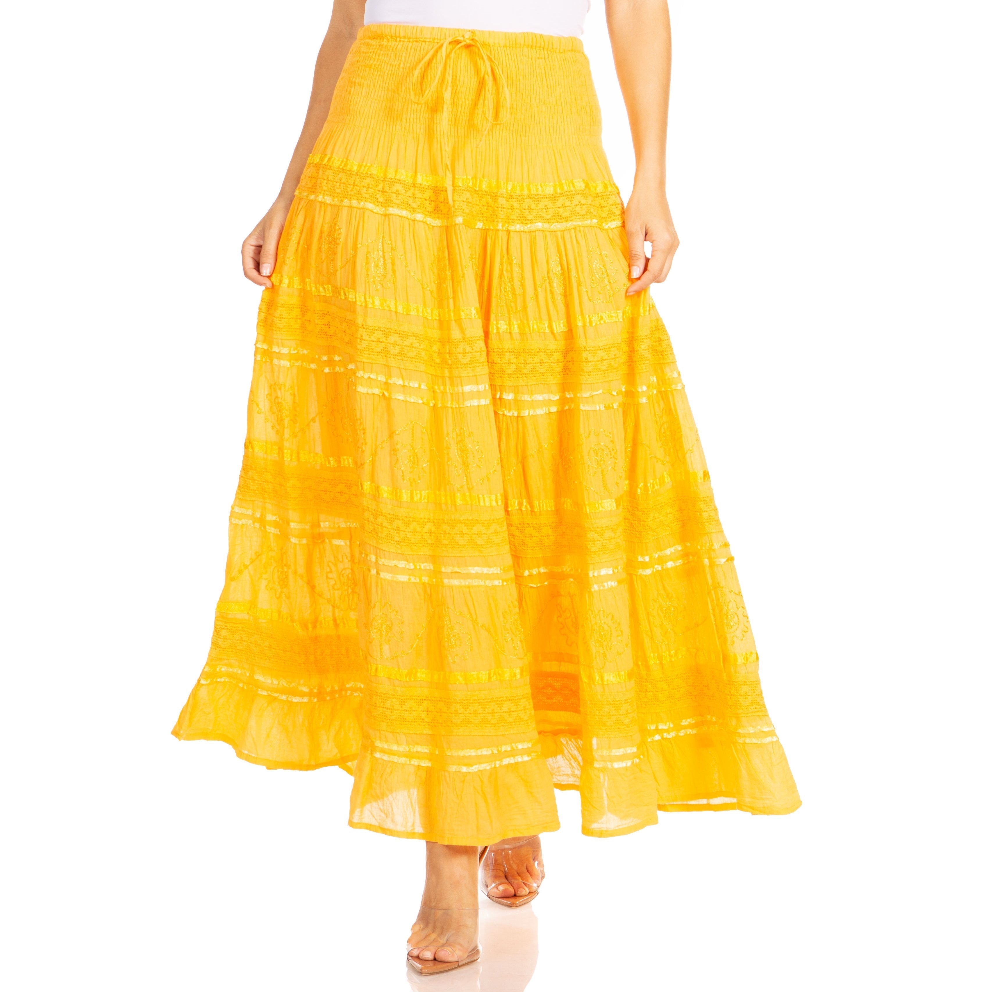 Yellow dress with a white background