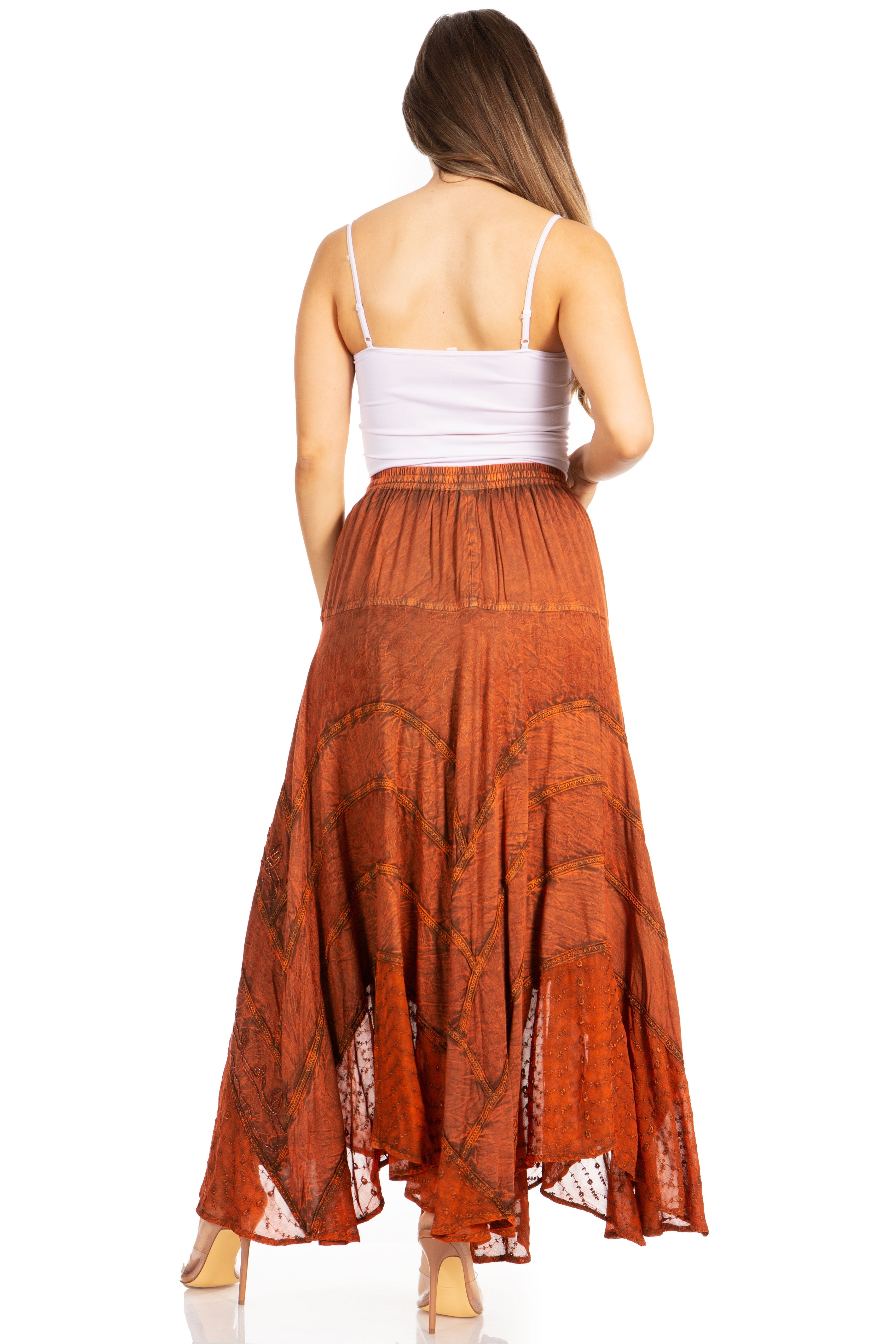orange skirt