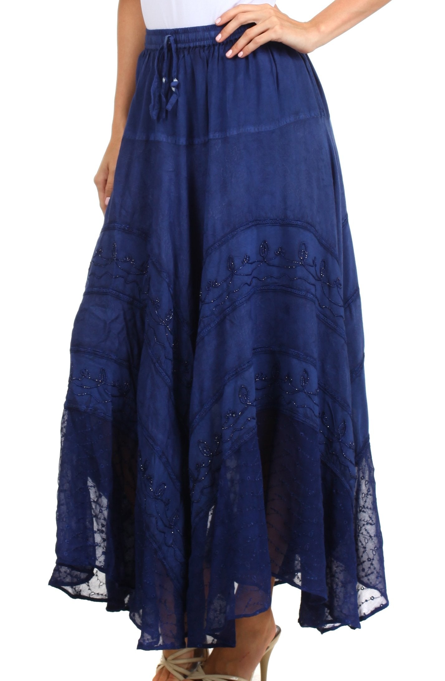 blue skirt