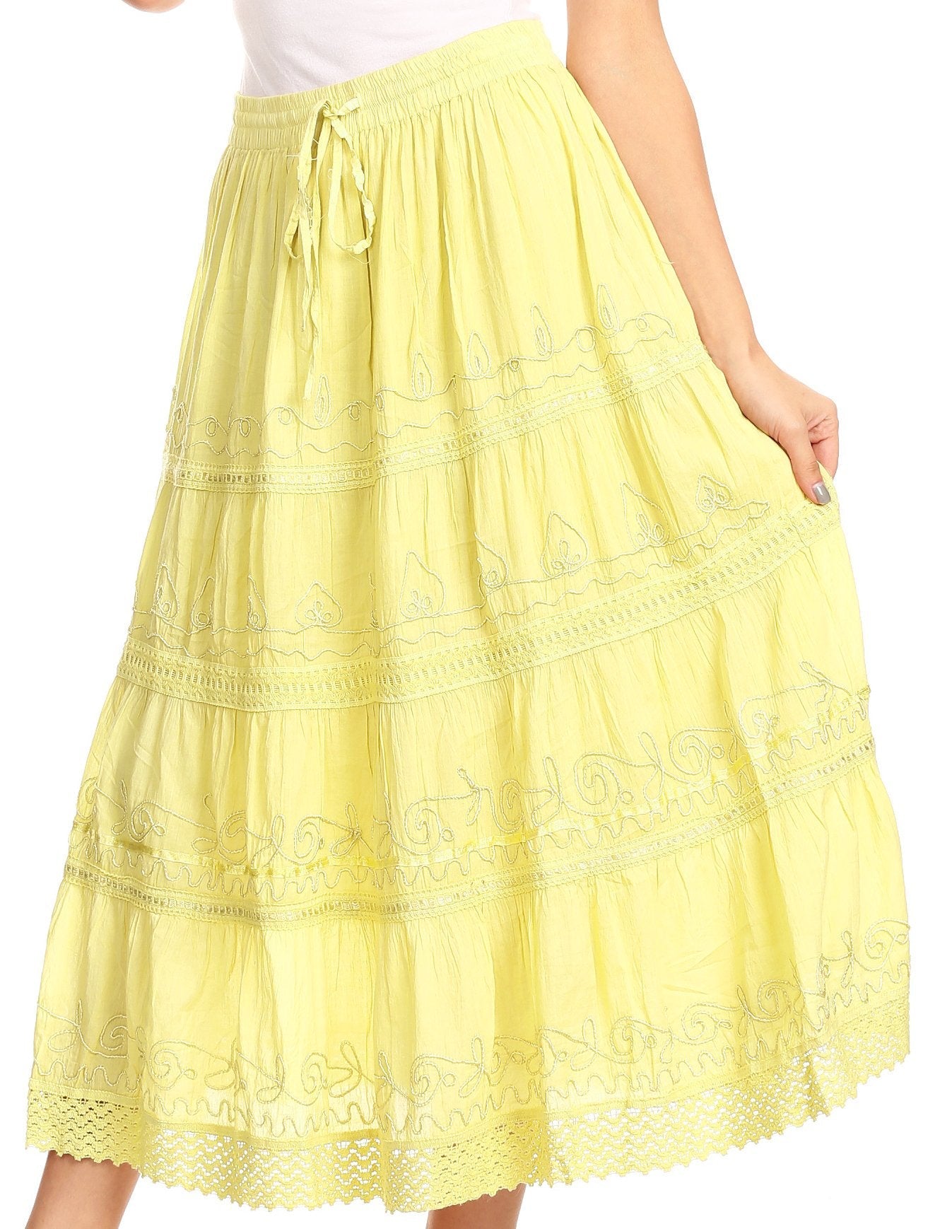 yellow skirt