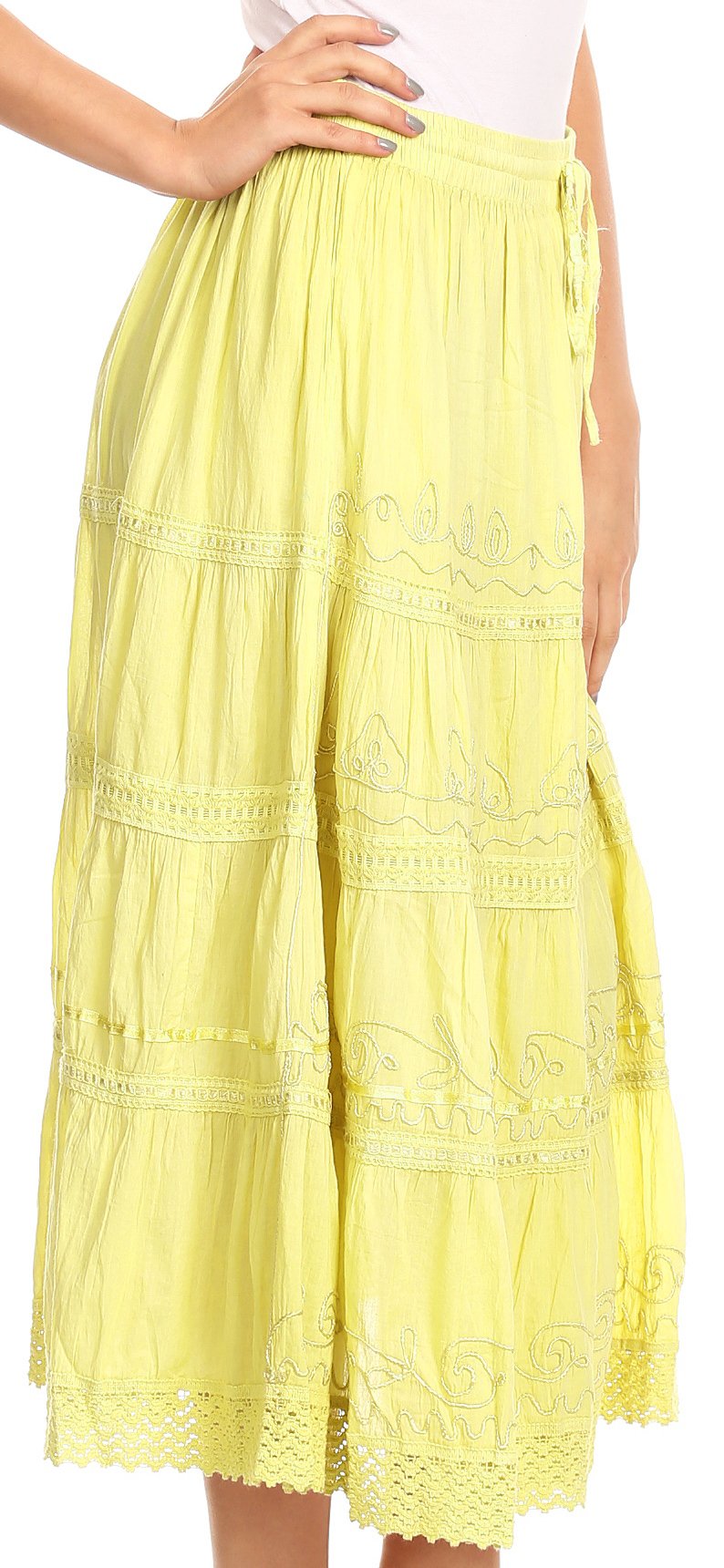 yellow skirt