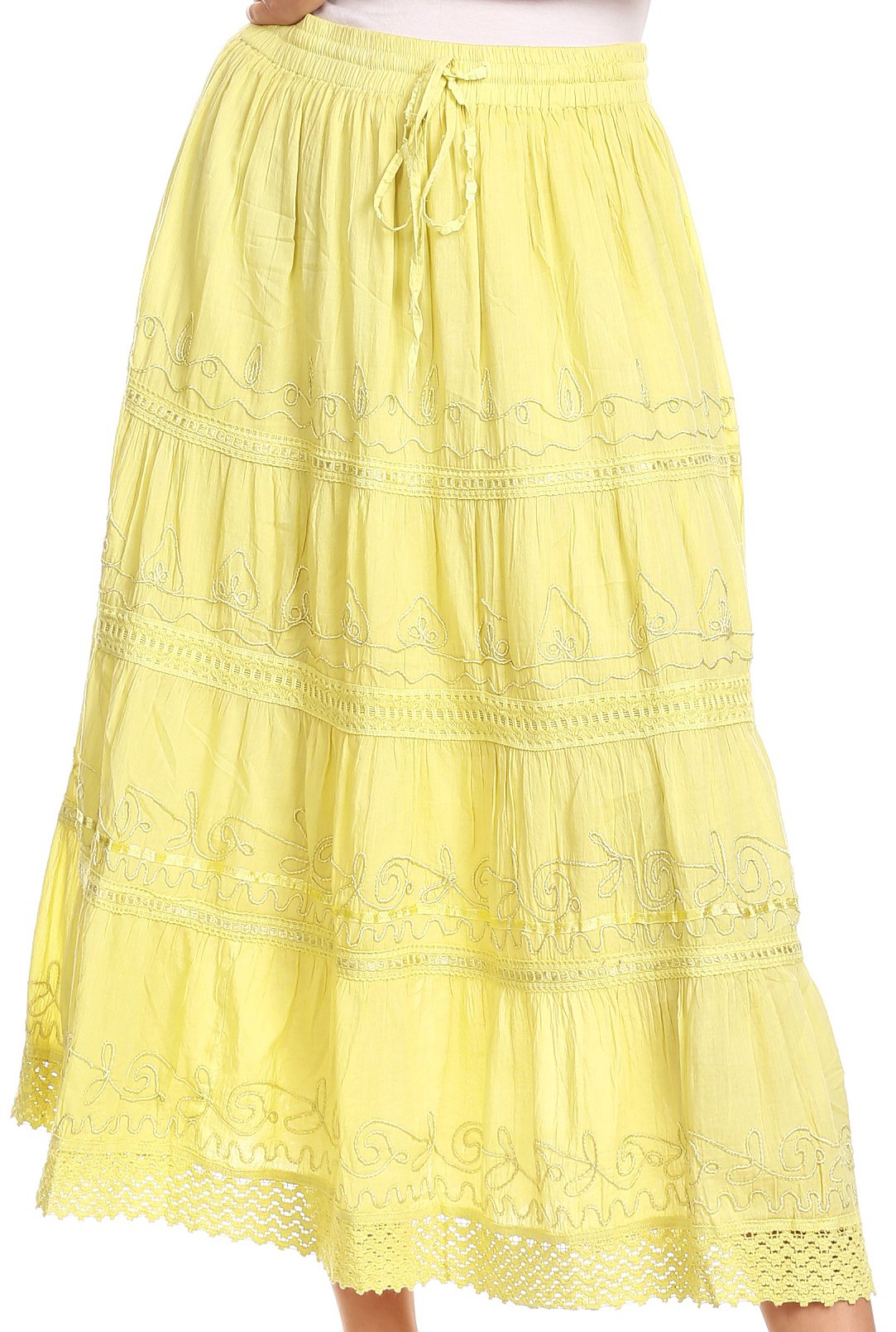 yellow skirt
