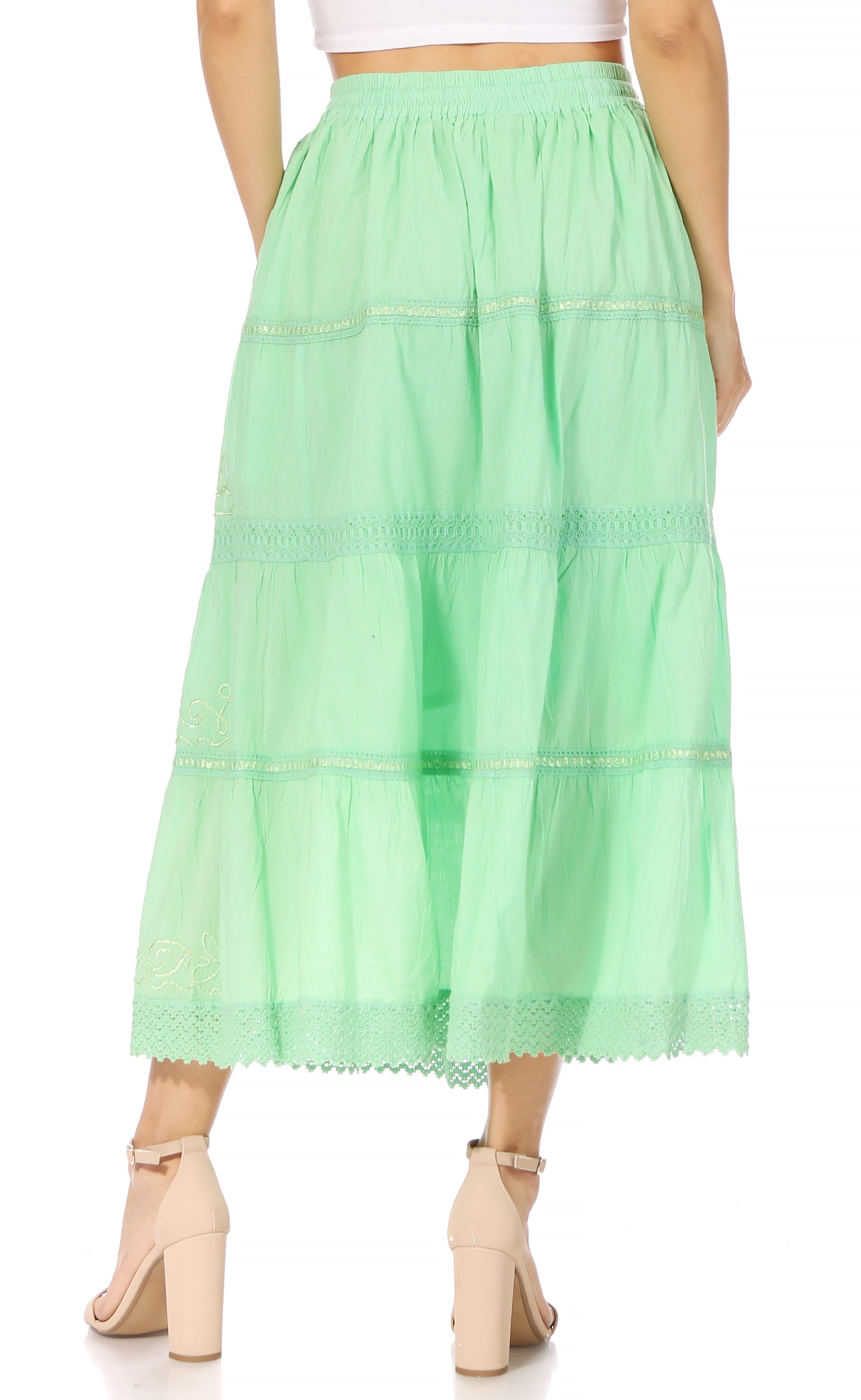 green skirt