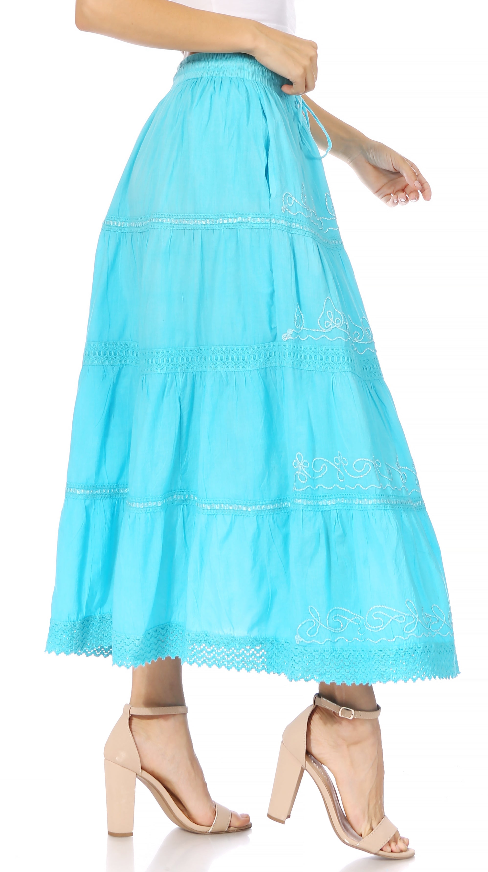 teal skirt