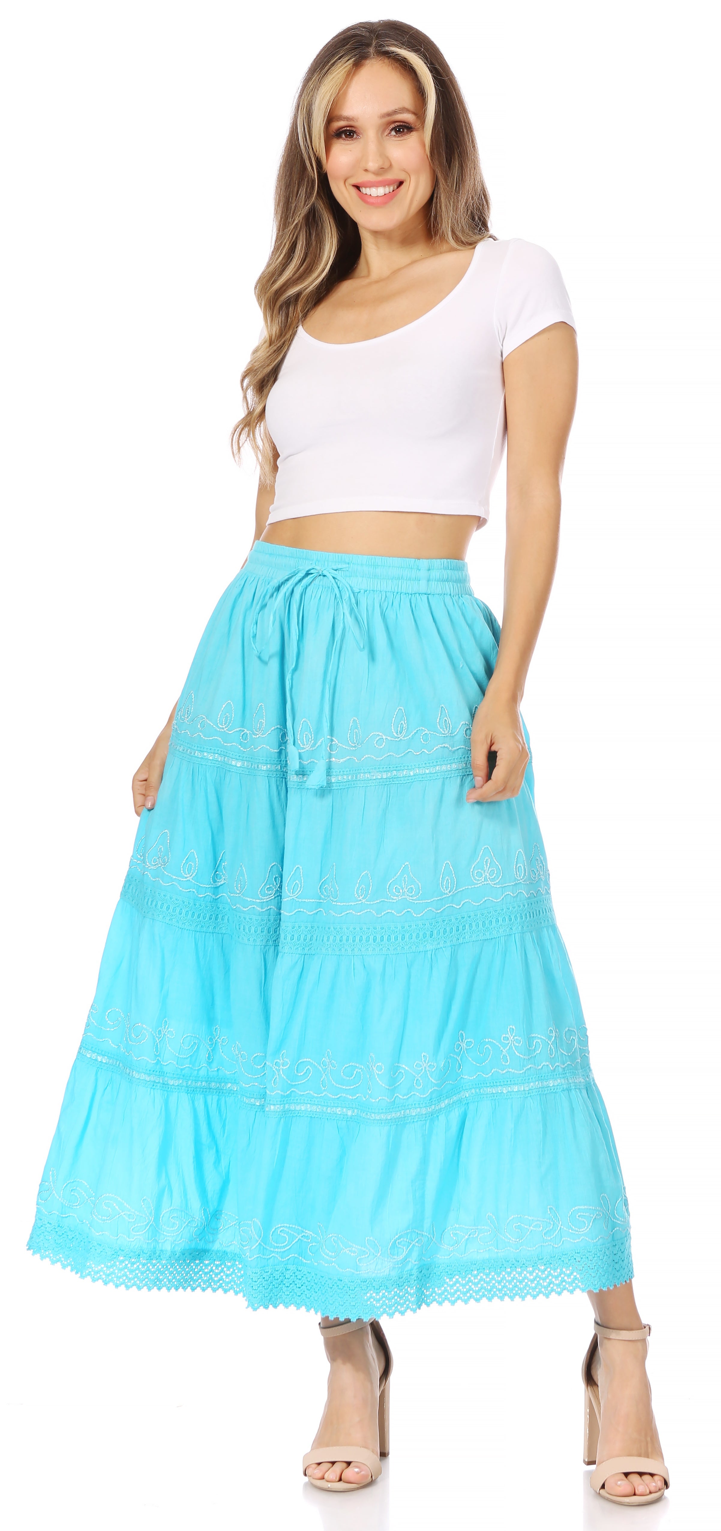 teal skirt
