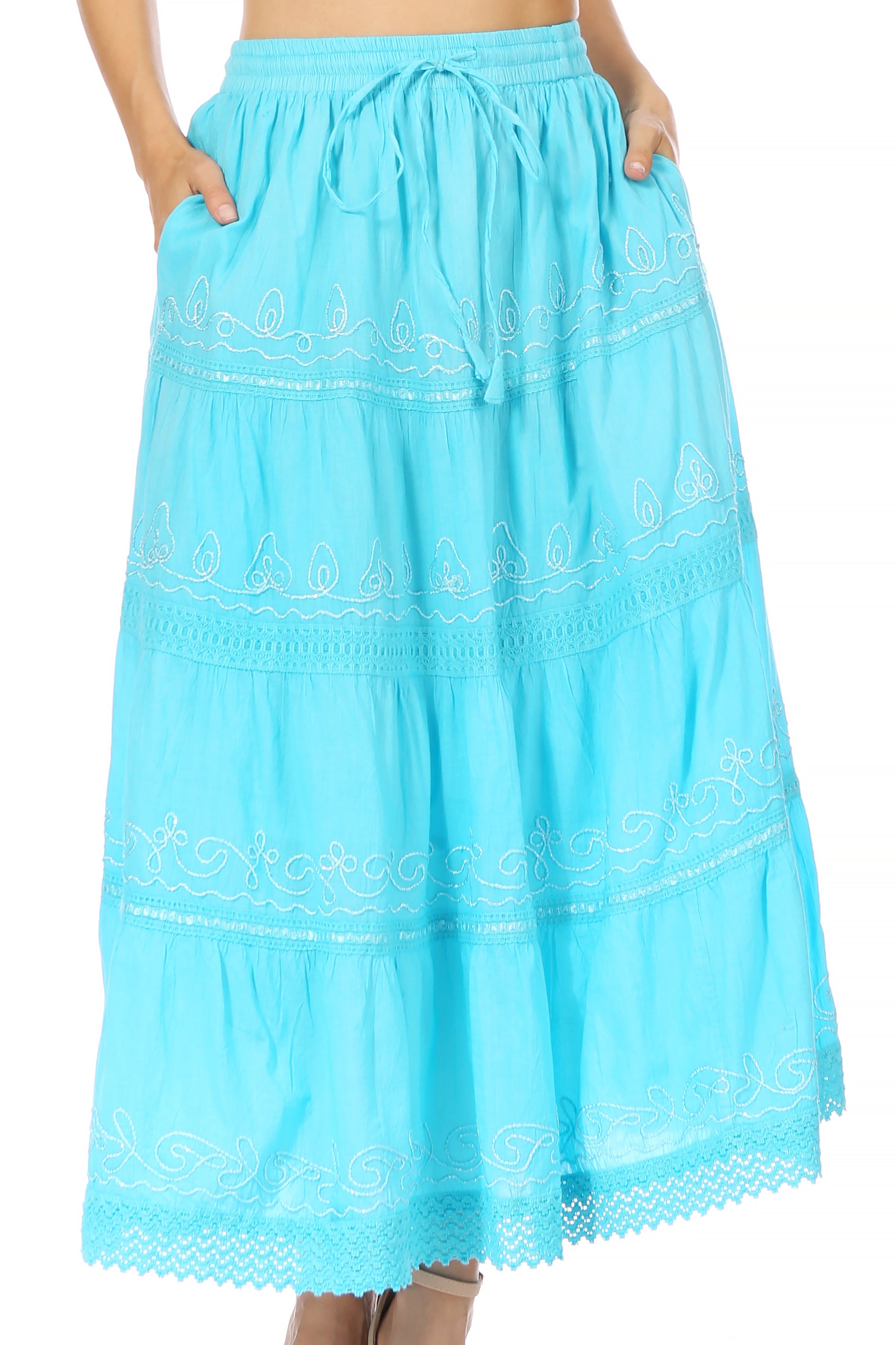 teal skirt
