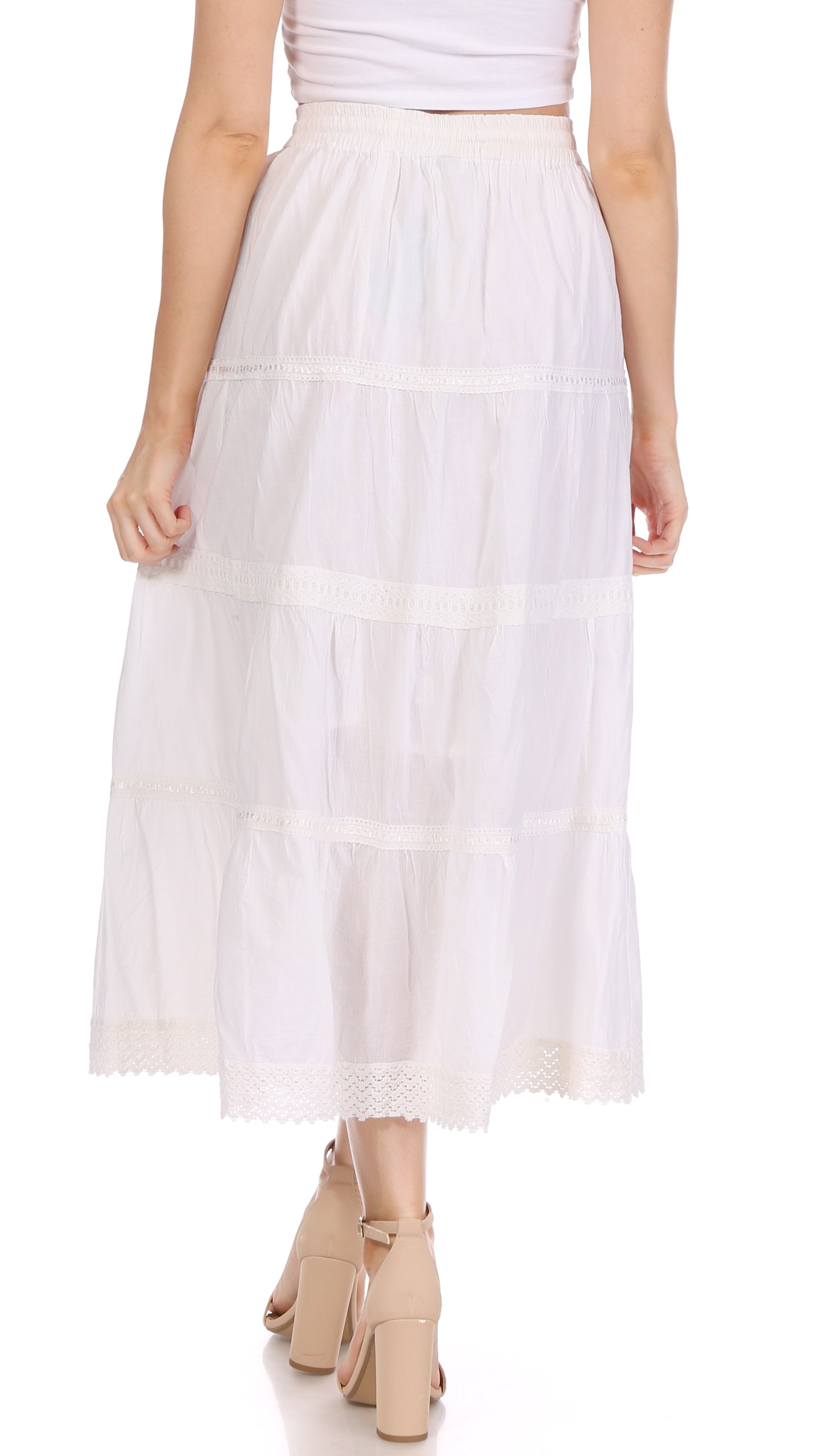 white skirt