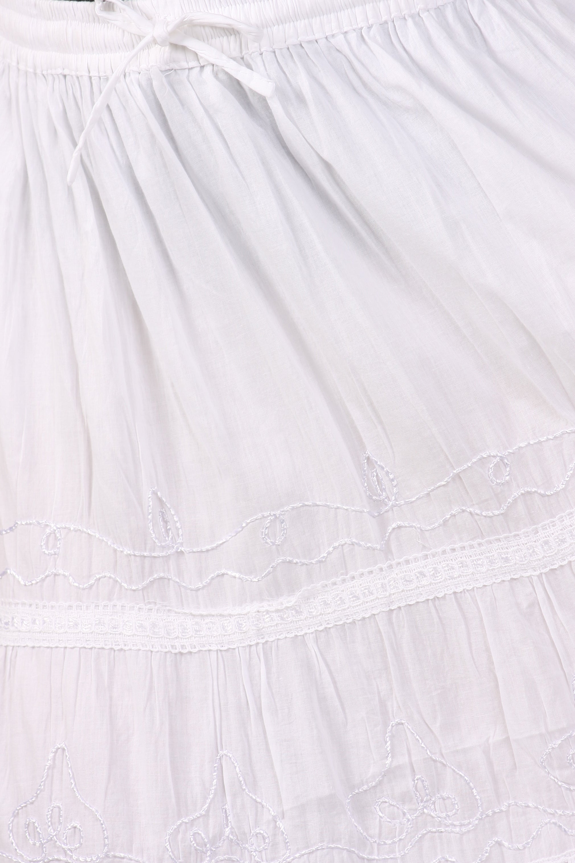 white skirt
