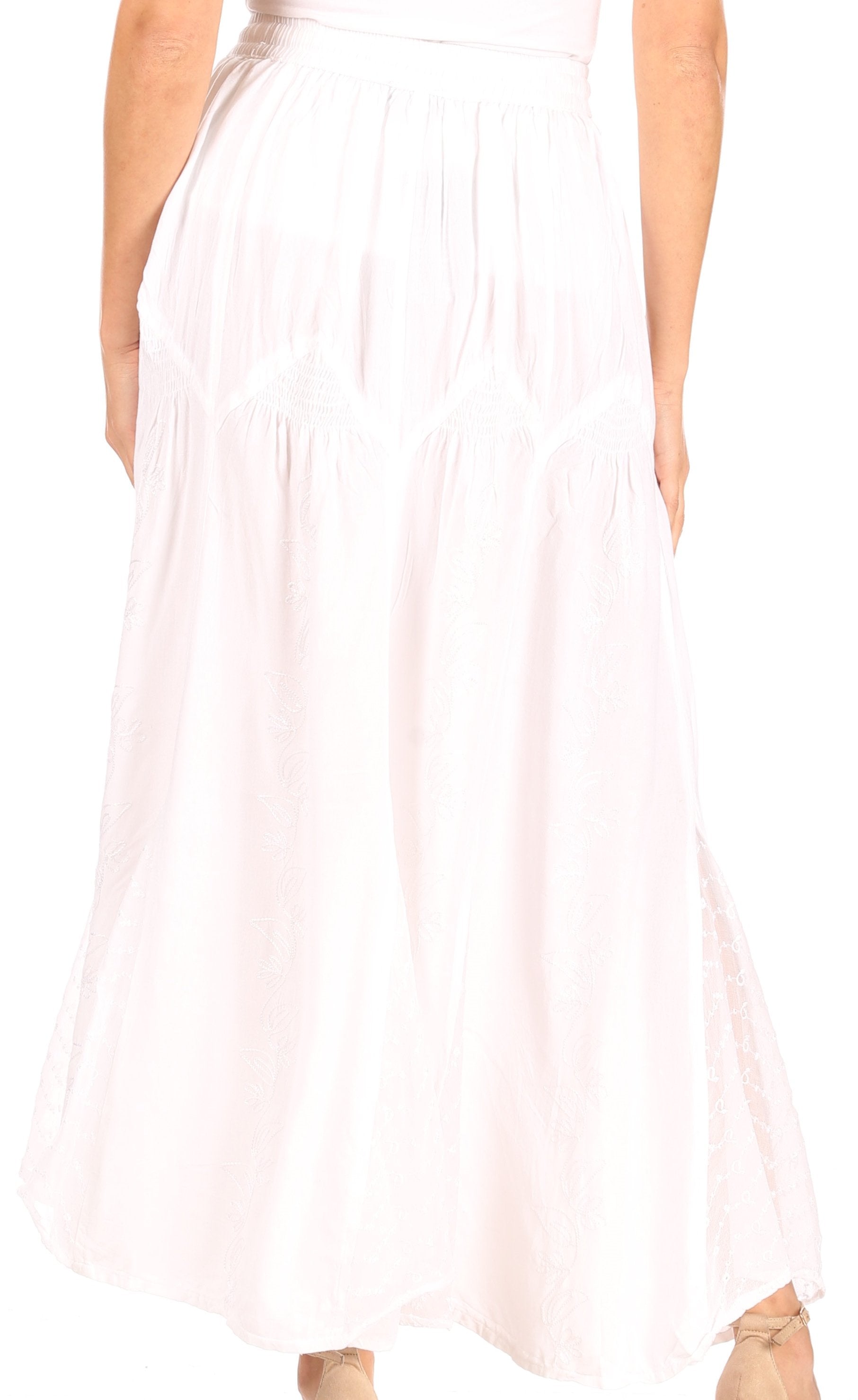 White dress with a belt on a white background
