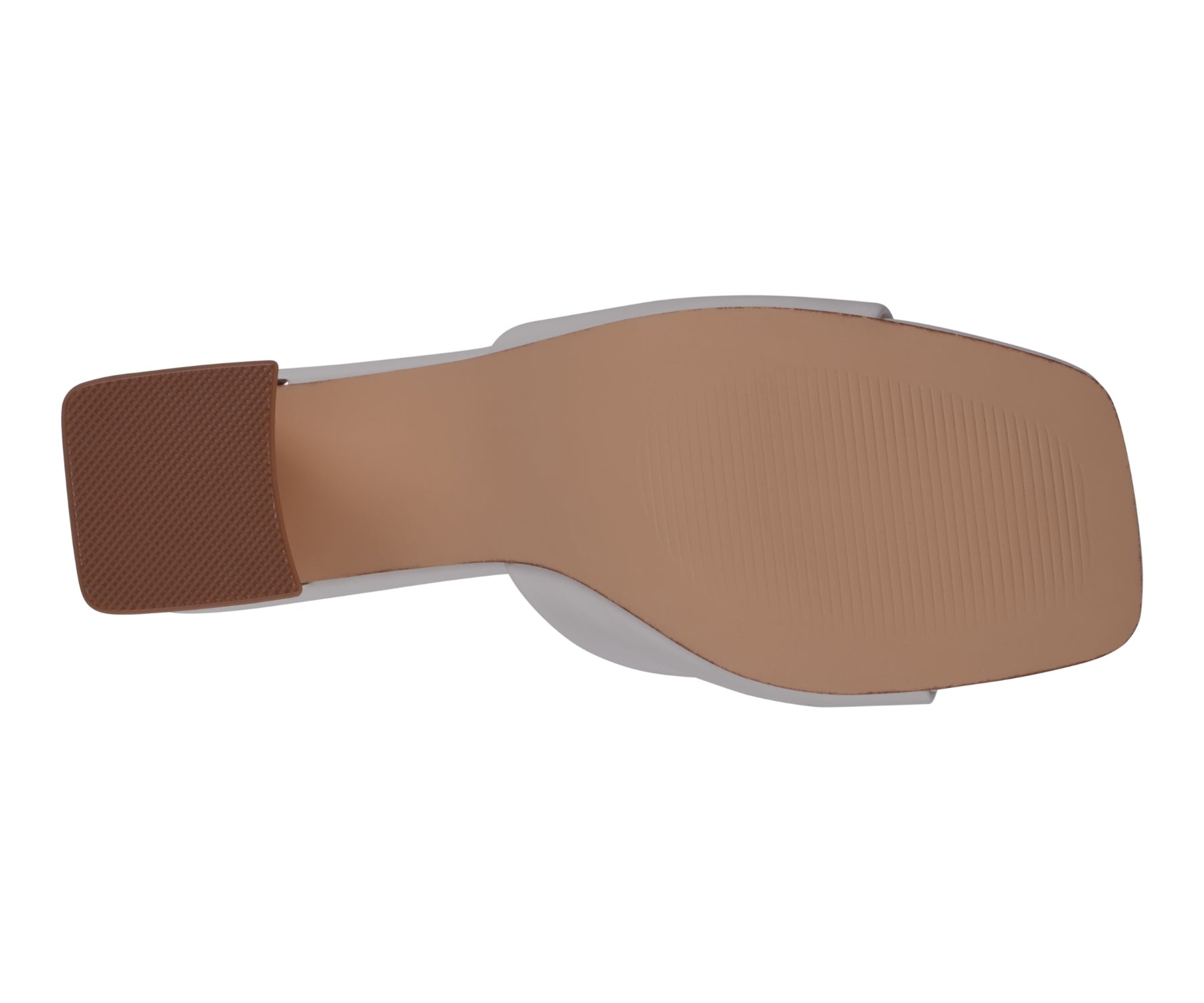 Brown shoe sole on a white background