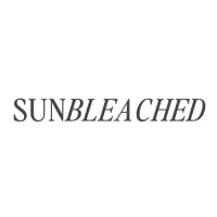 Text 'SUNBLEACHED' in black on a white background