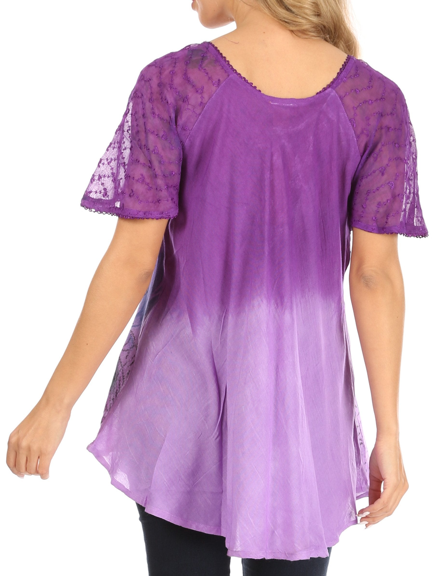 purple shirt