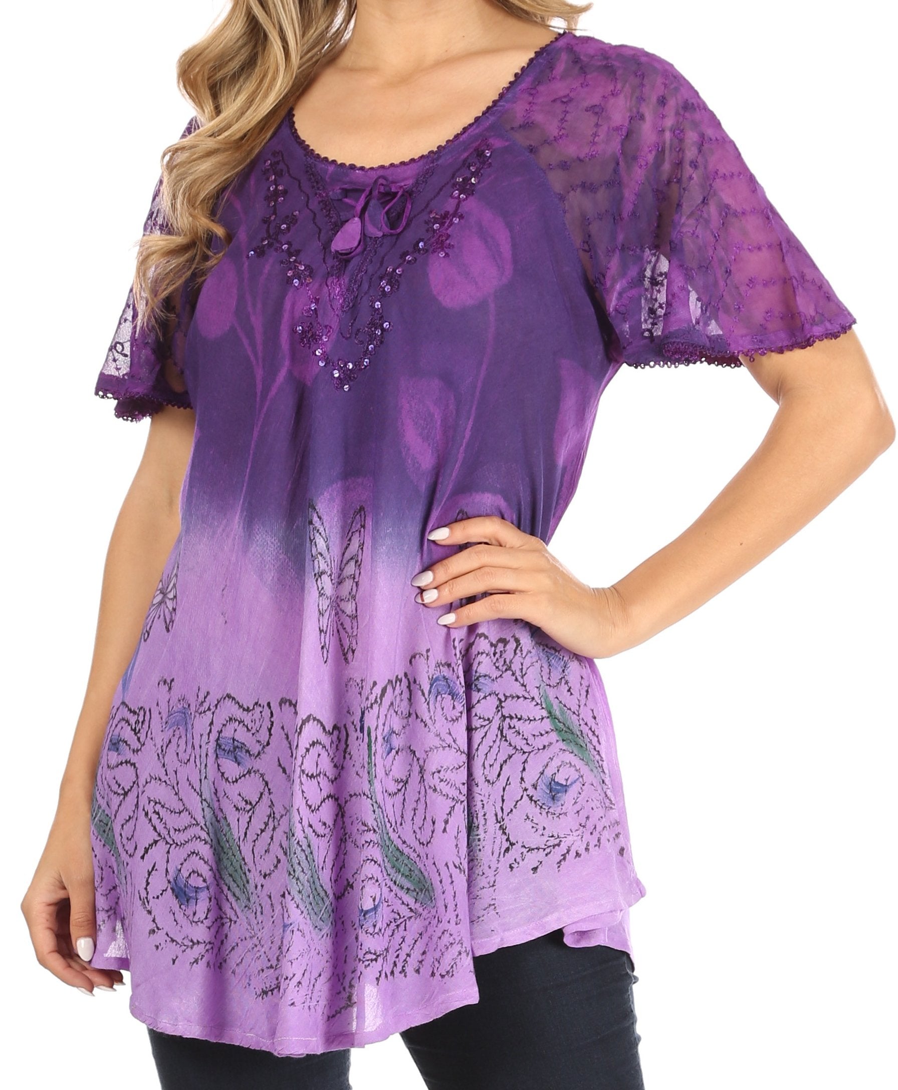 purple shirt