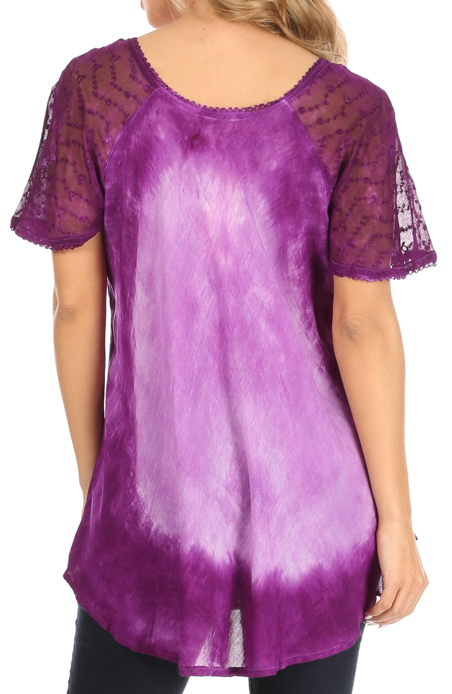 purple shirt