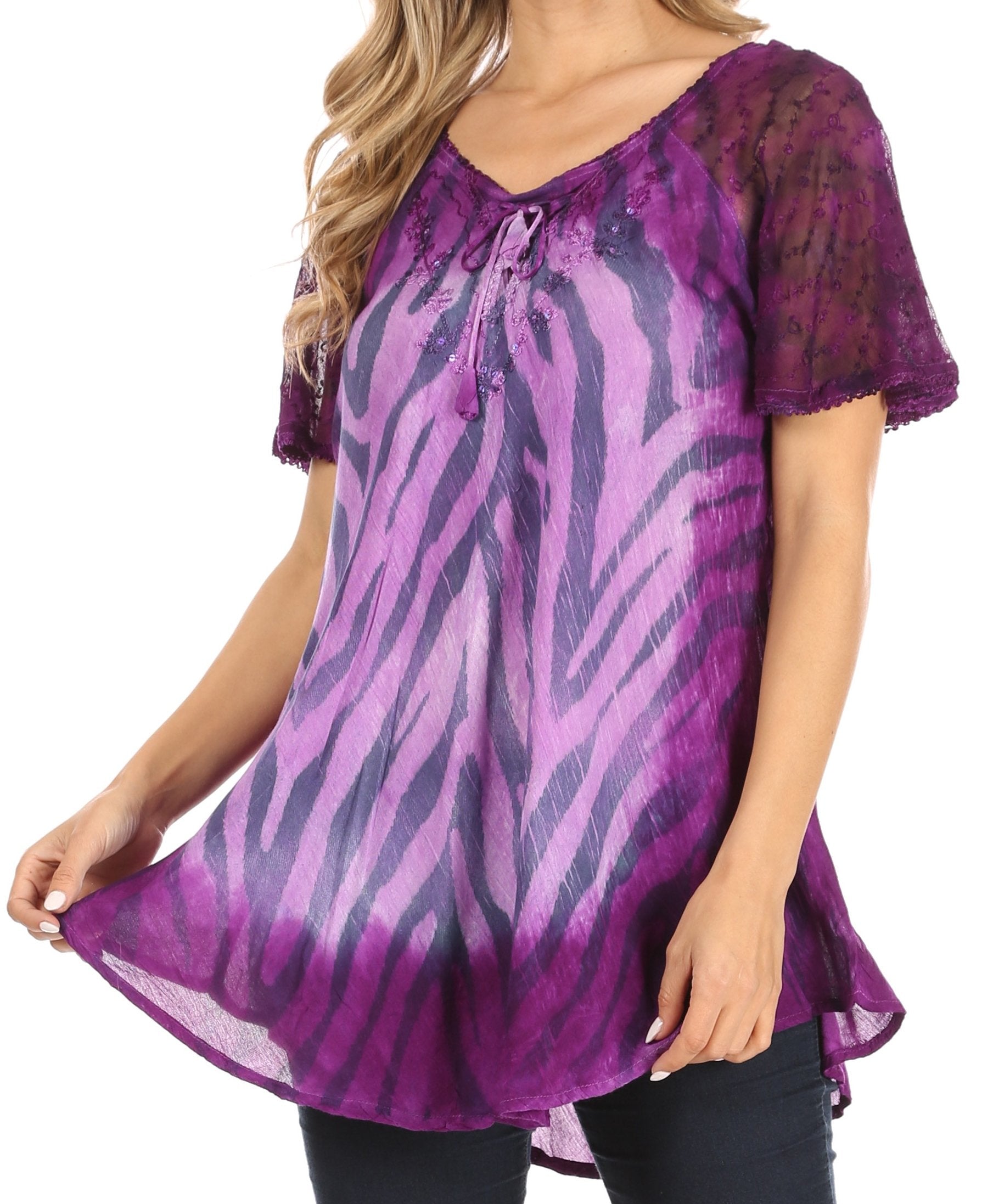 purple shirt