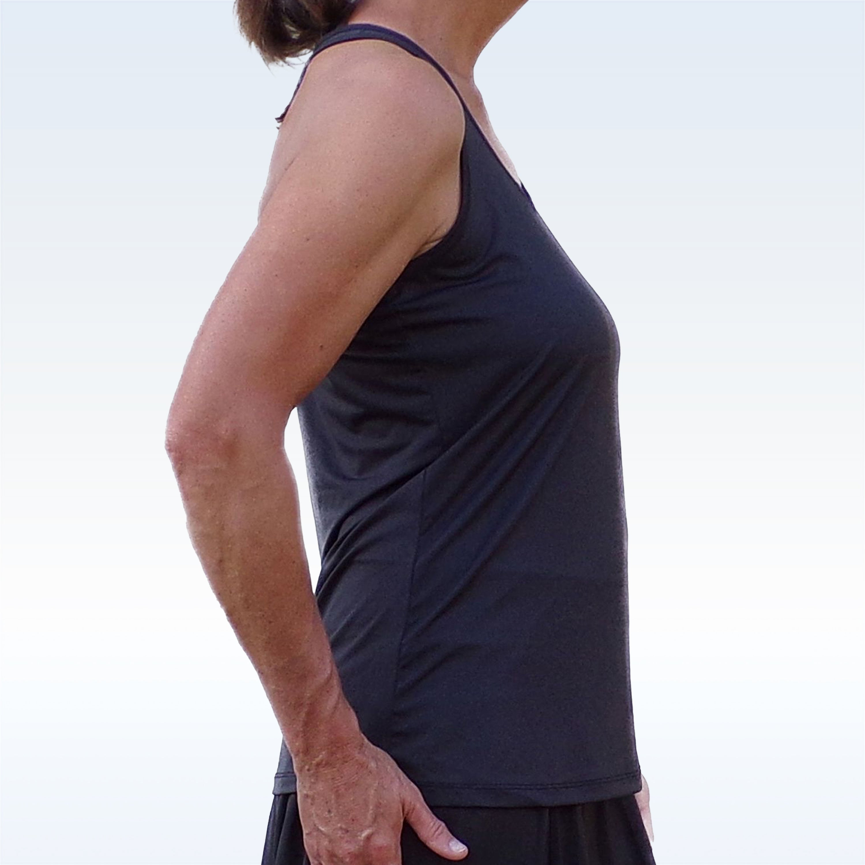 Pickleball Bella Racerback Tank Black