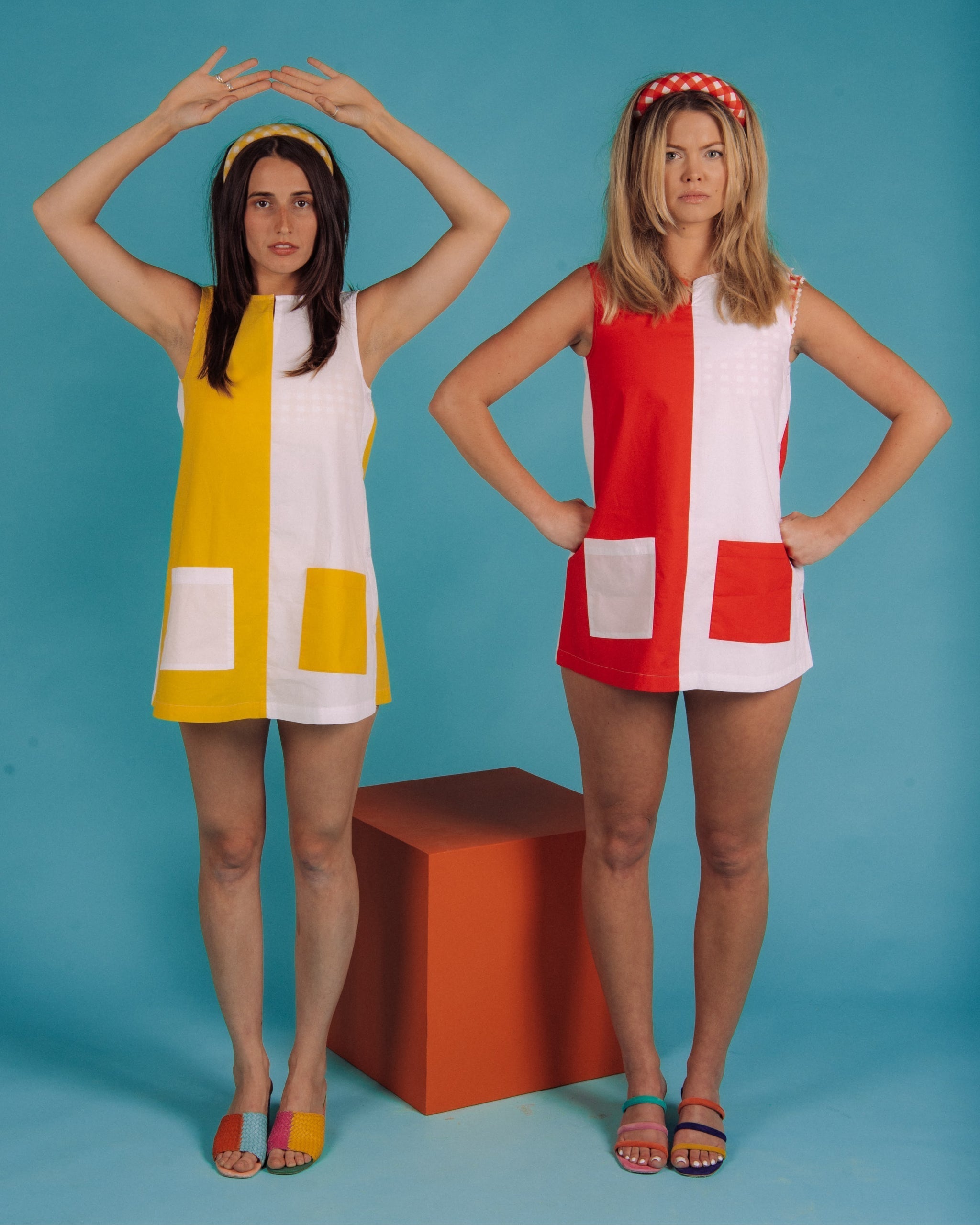 Hammies Two-Tone Smock (Yellow/White)