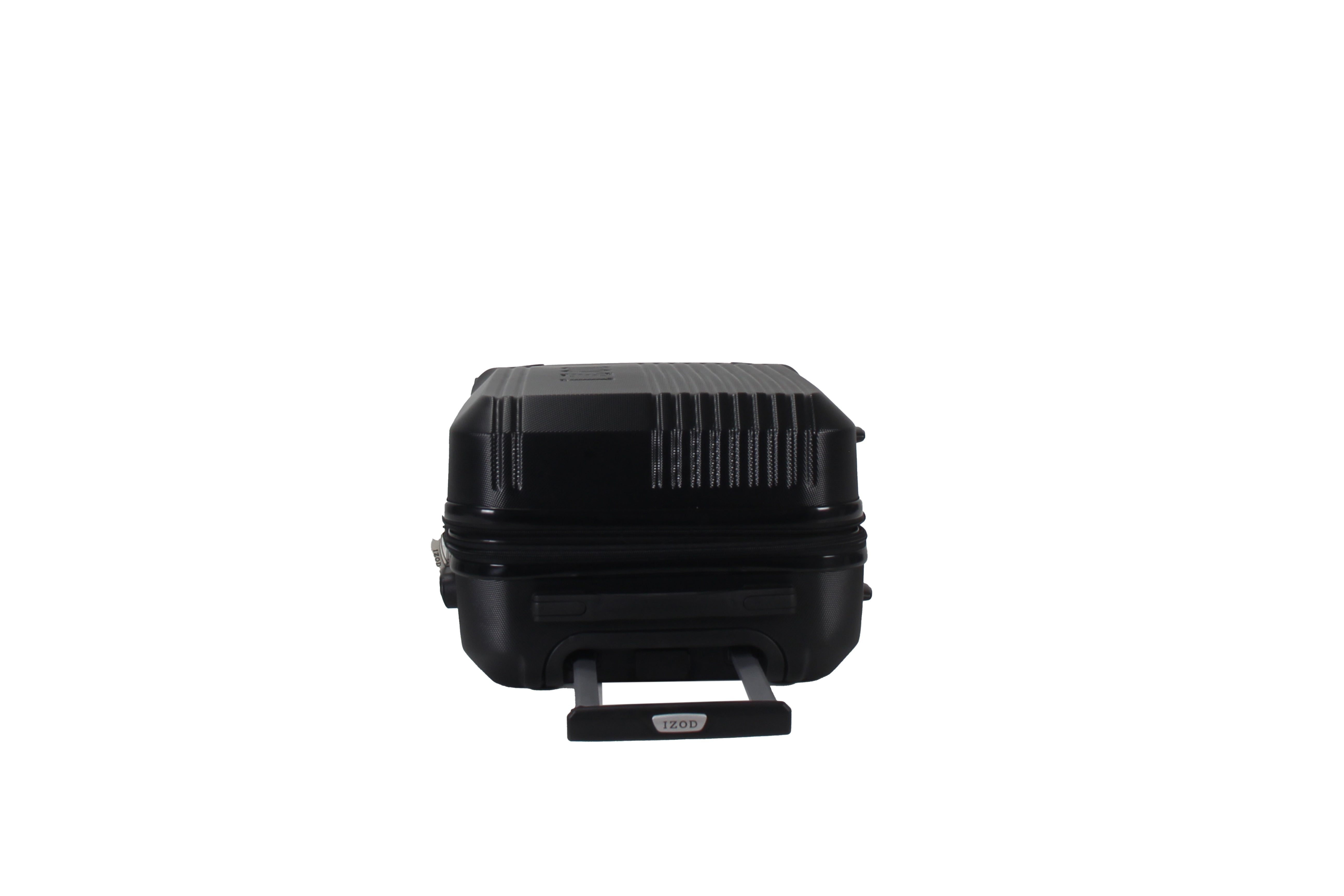 Black suitcase on a white background
