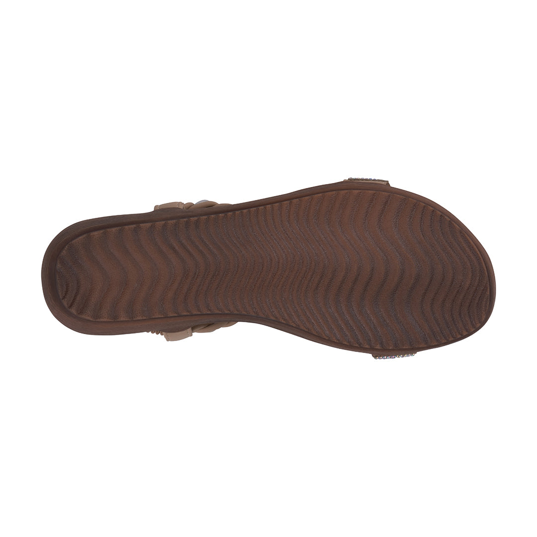 Brown sandal sole on a white background