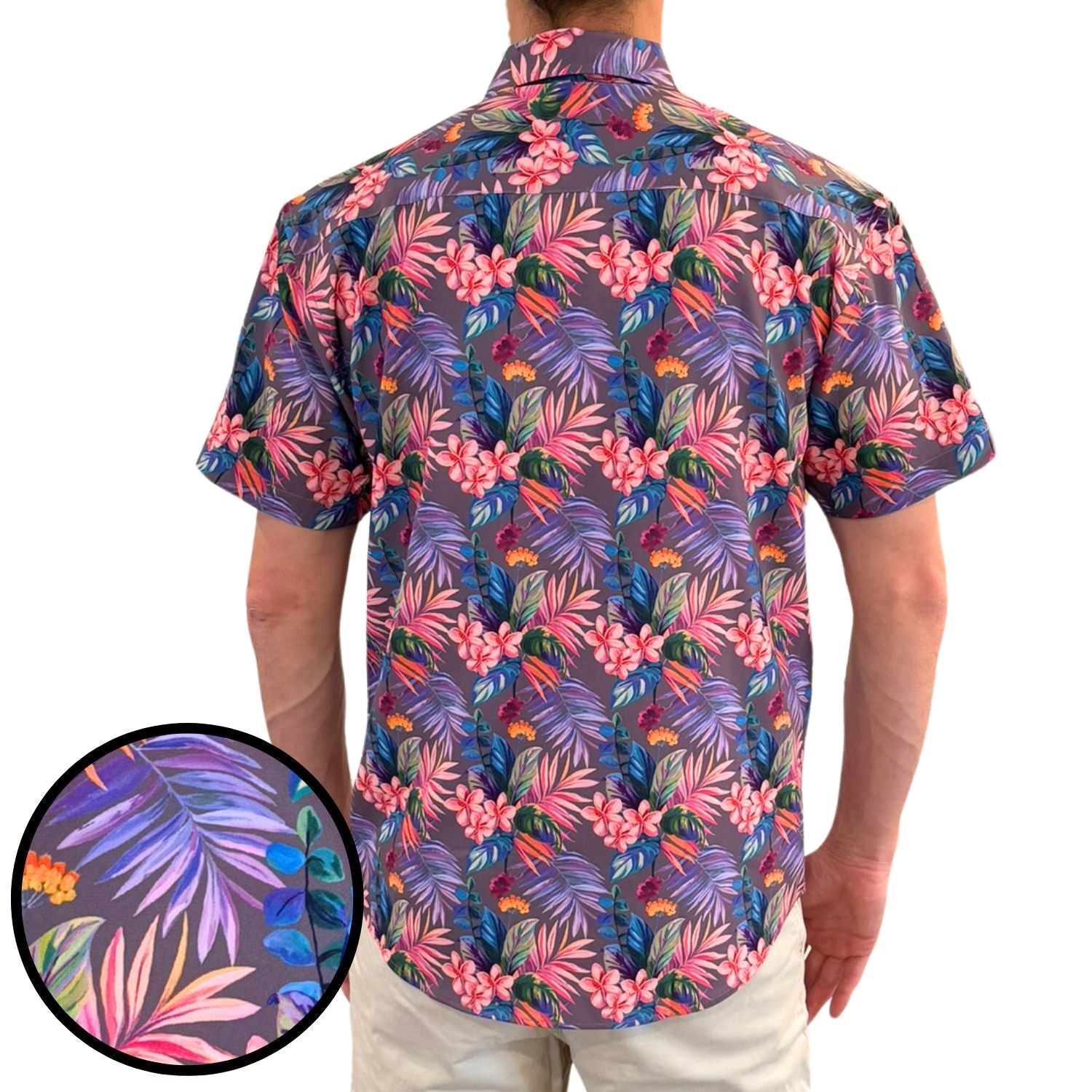 Super Stretch Vacation Palms Hawaiian Shirt