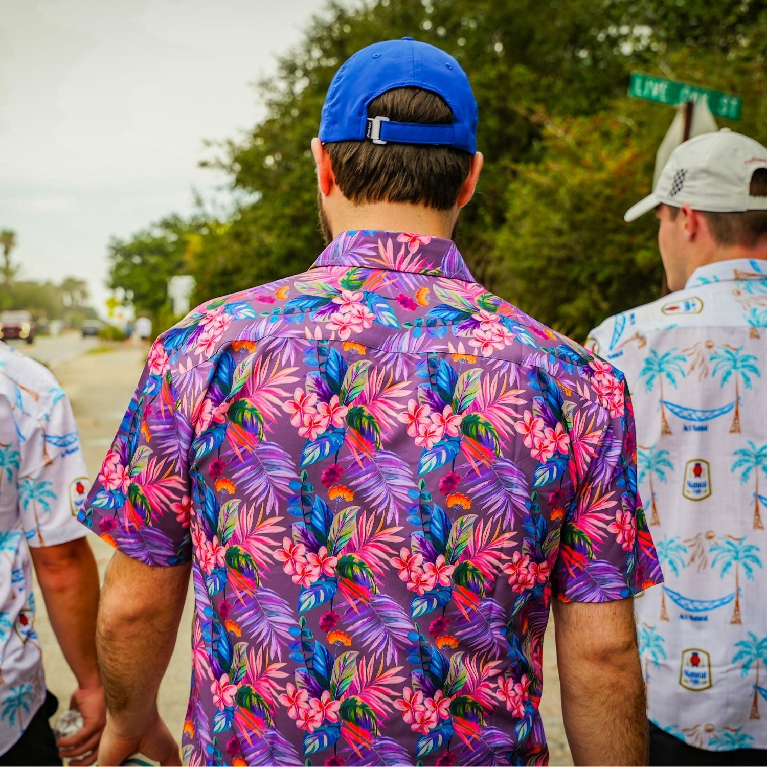 Super Stretch Vacation Palms Hawaiian Shirt