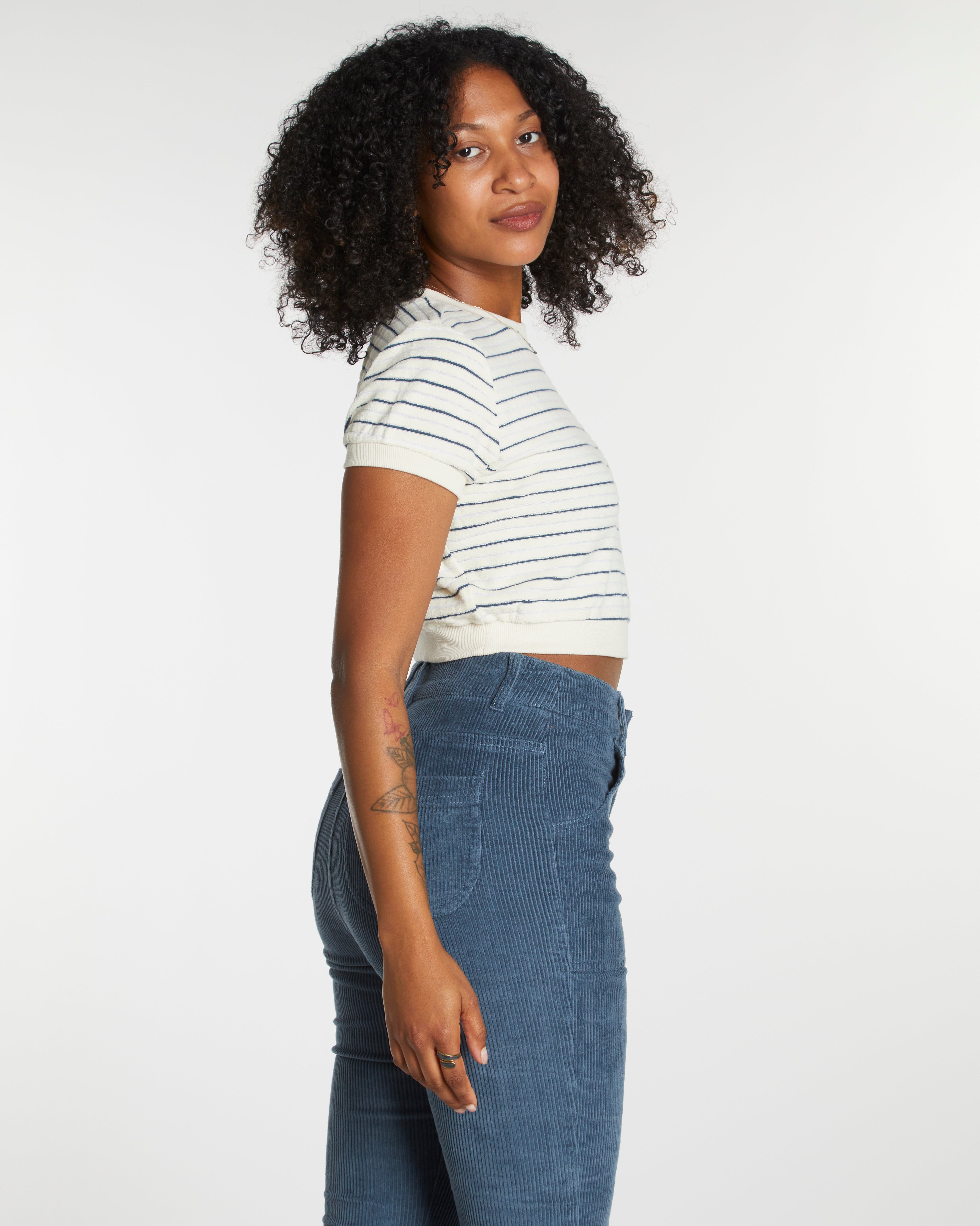 Hammies Women's Terry Tee (Cream/Navy)