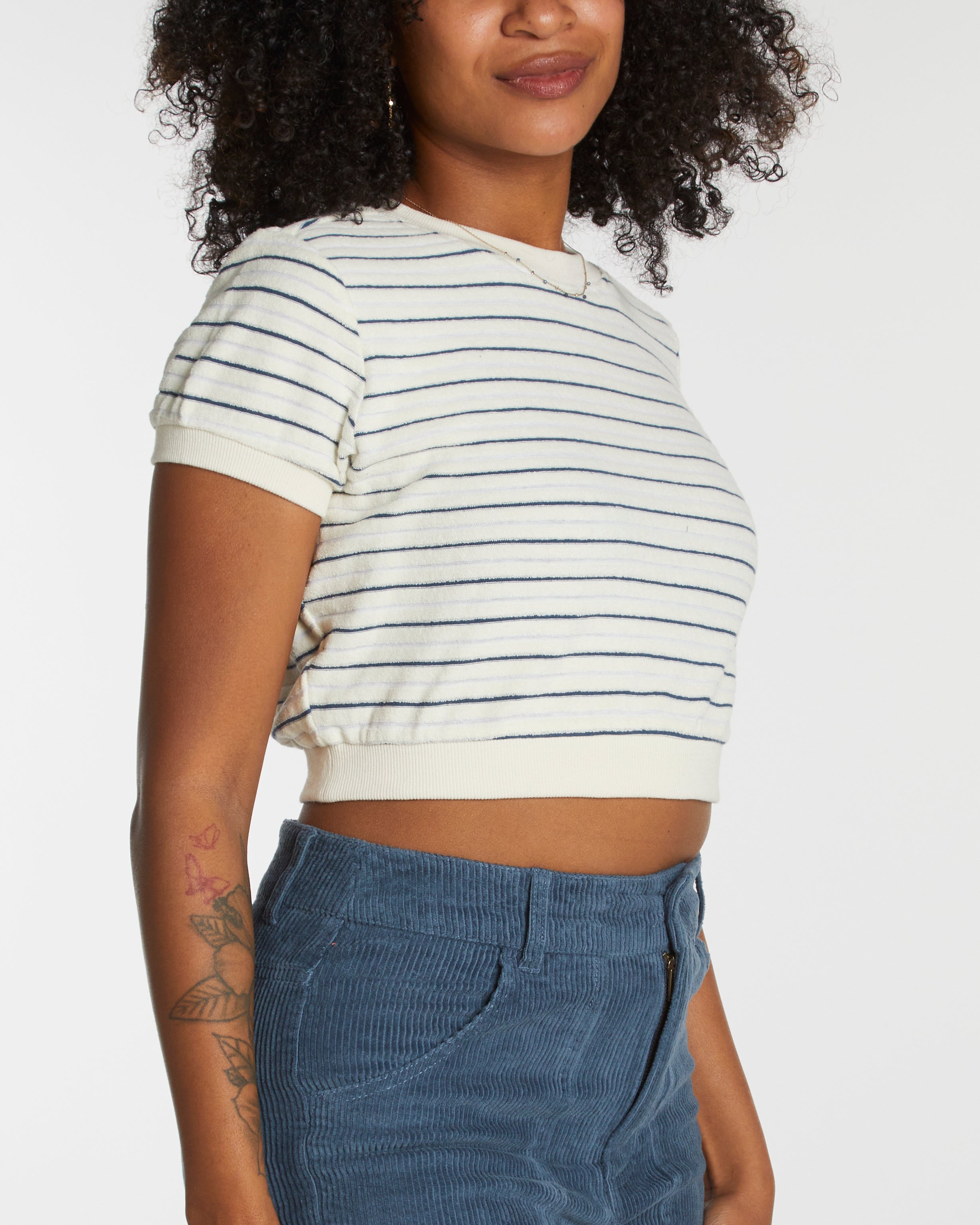 Hammies Women's Terry Tee (Cream/Navy)