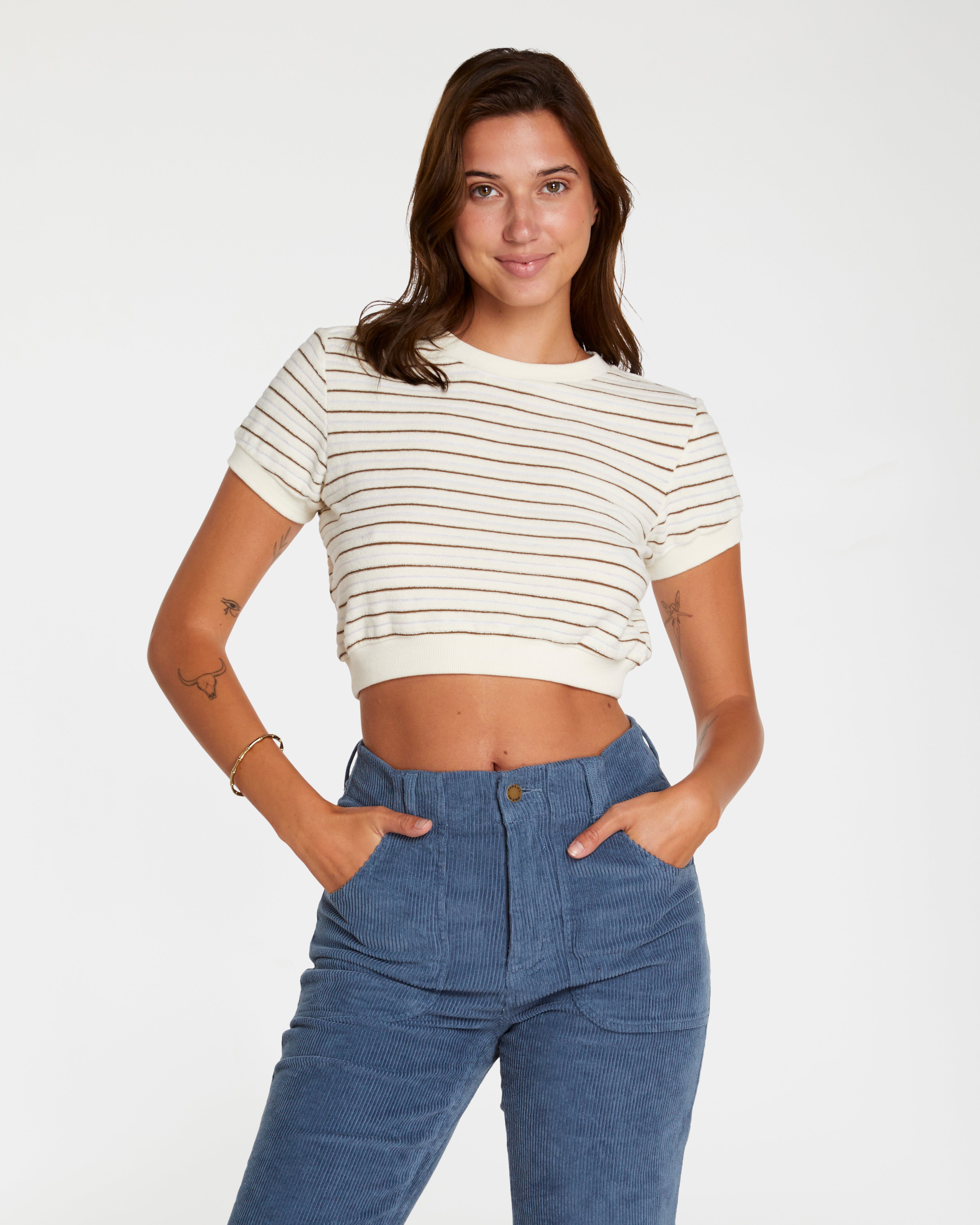 Hammies Women's Terry Tee (Cream/Brown)