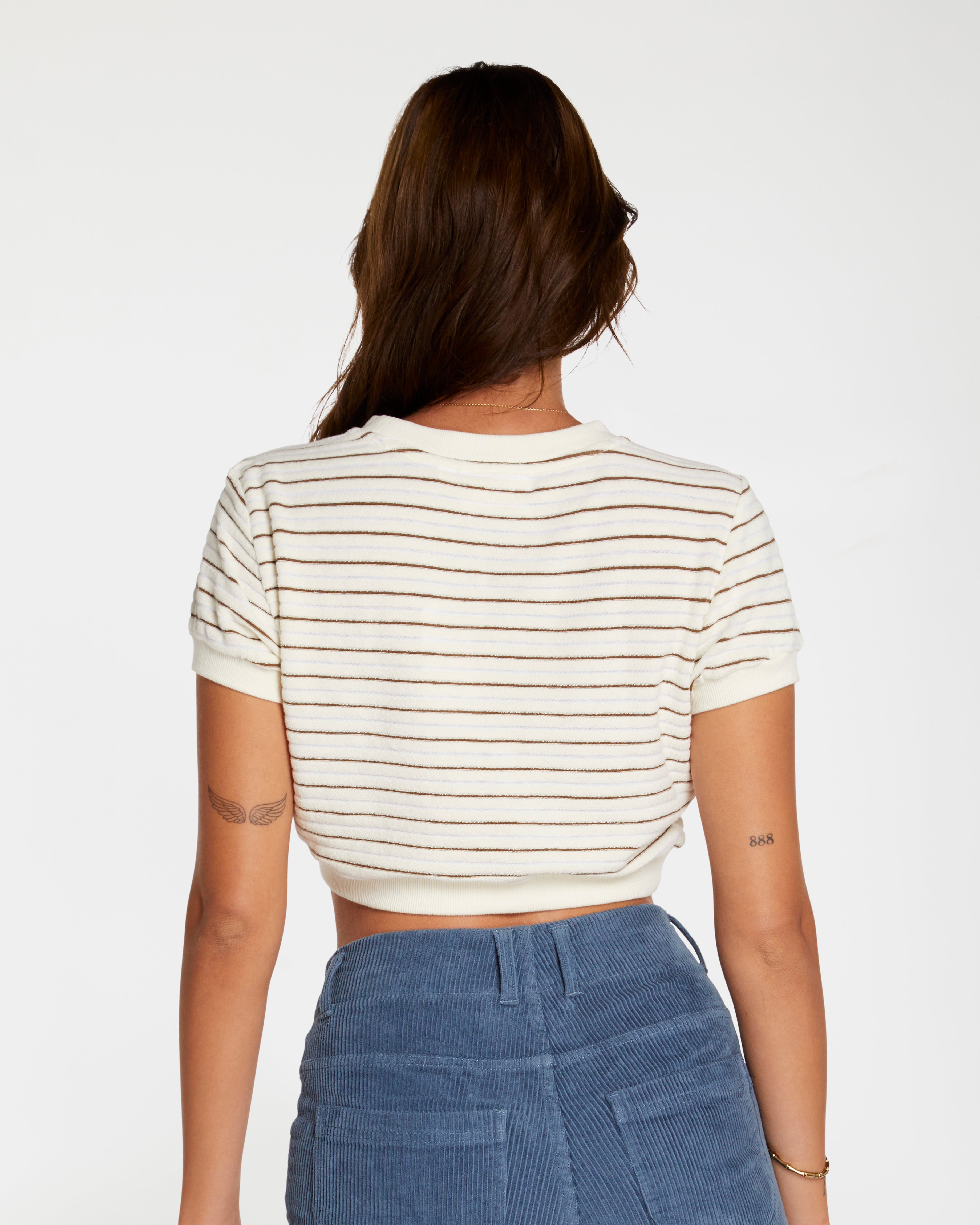 Hammies Women's Terry Tee (Cream/Brown)