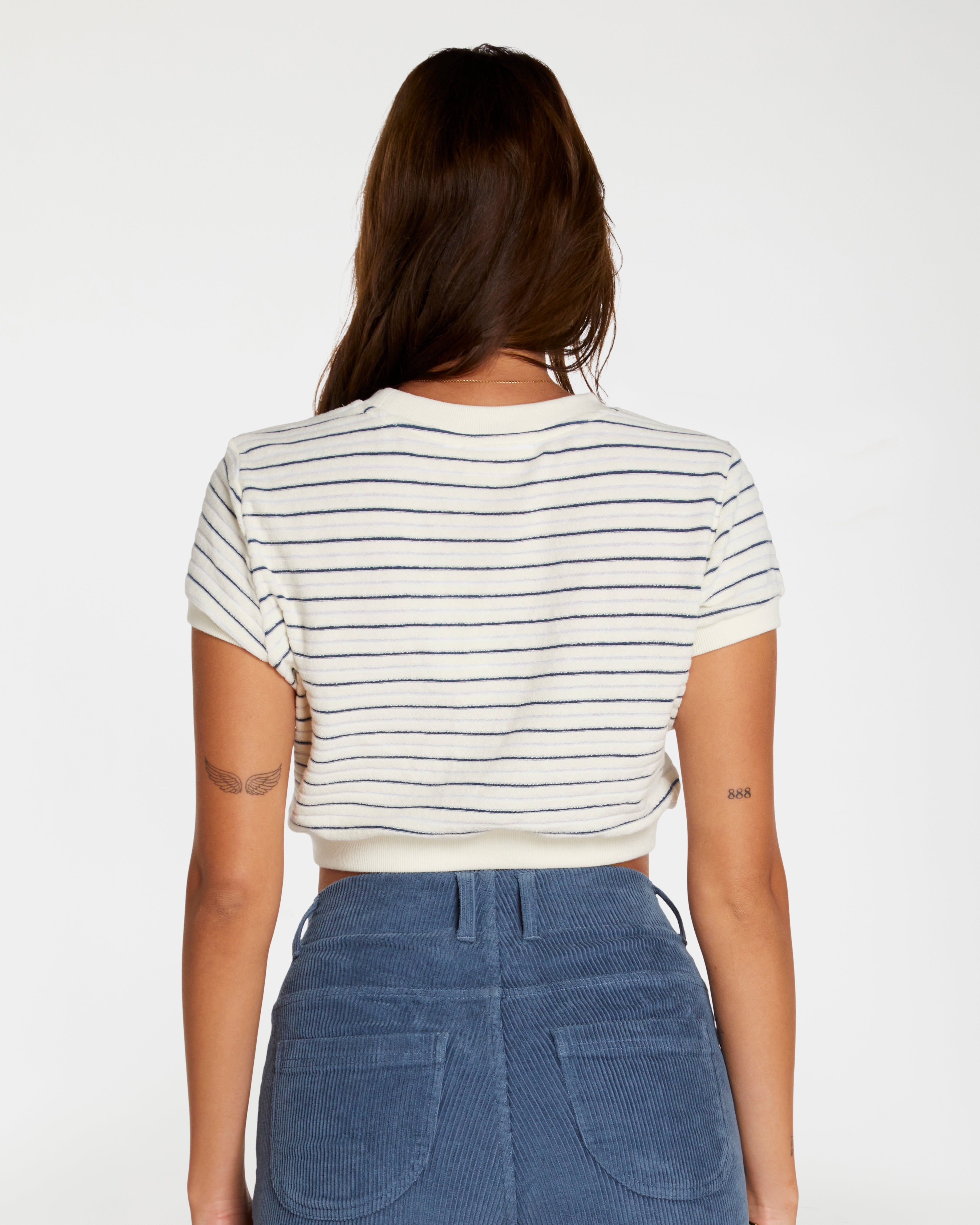 Hammies Women's Terry Tee (Cream/Navy)