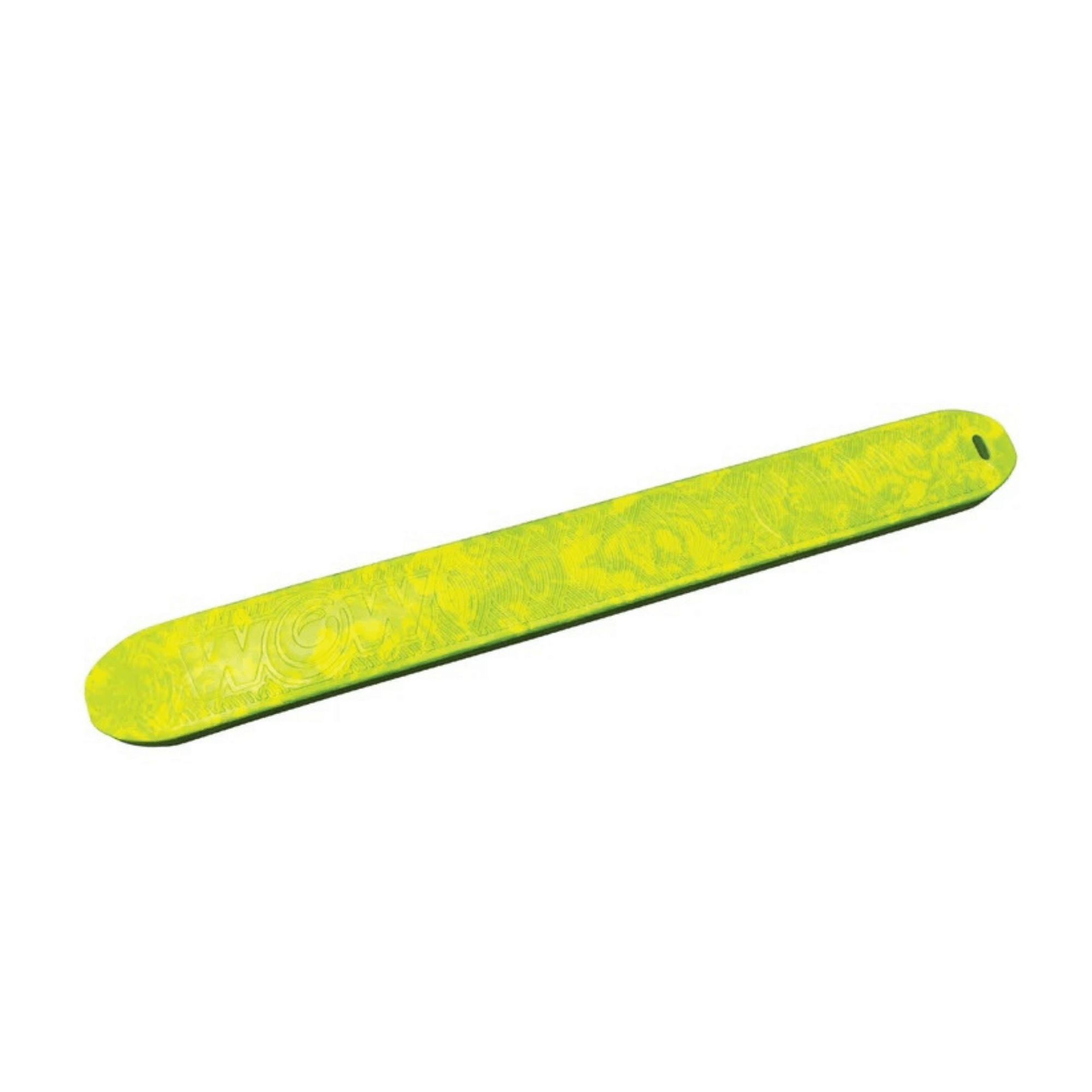 Green nail file on a white background