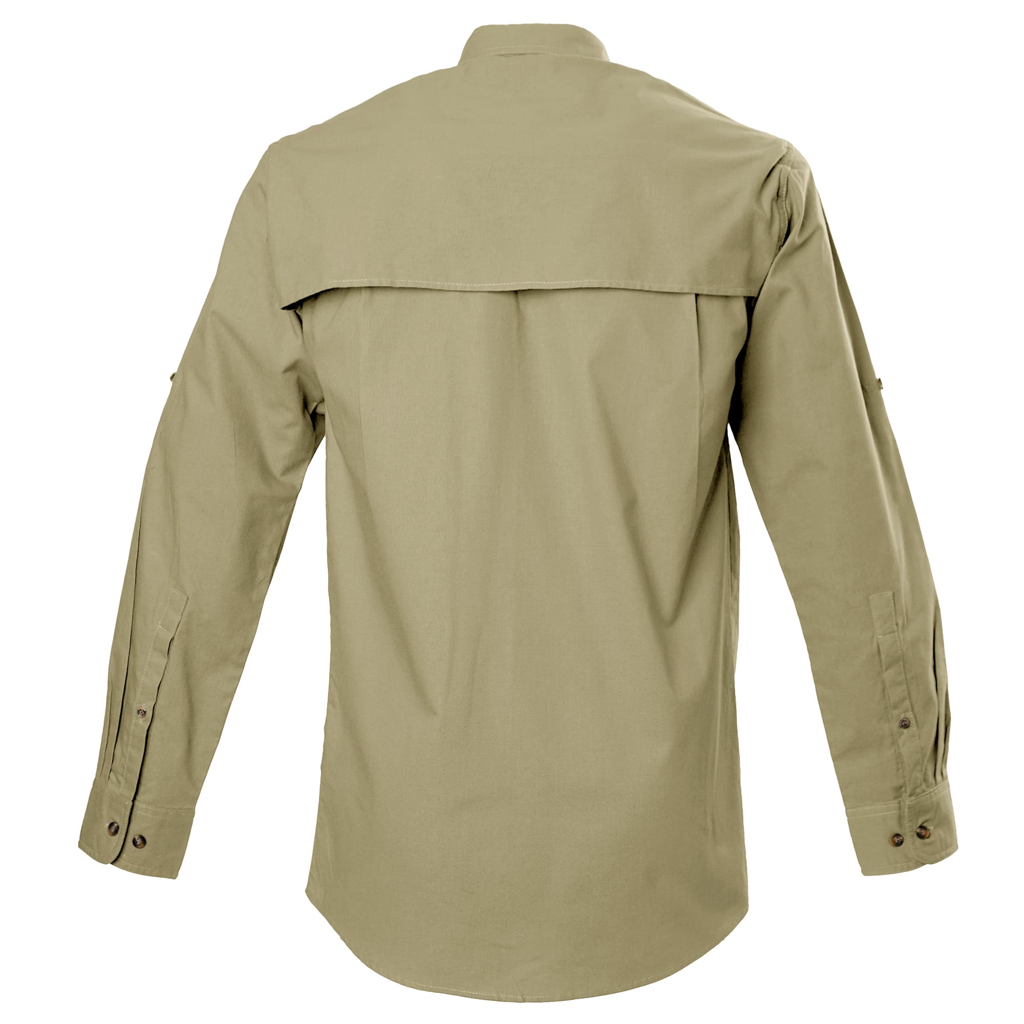 Khaki shirt on a white background