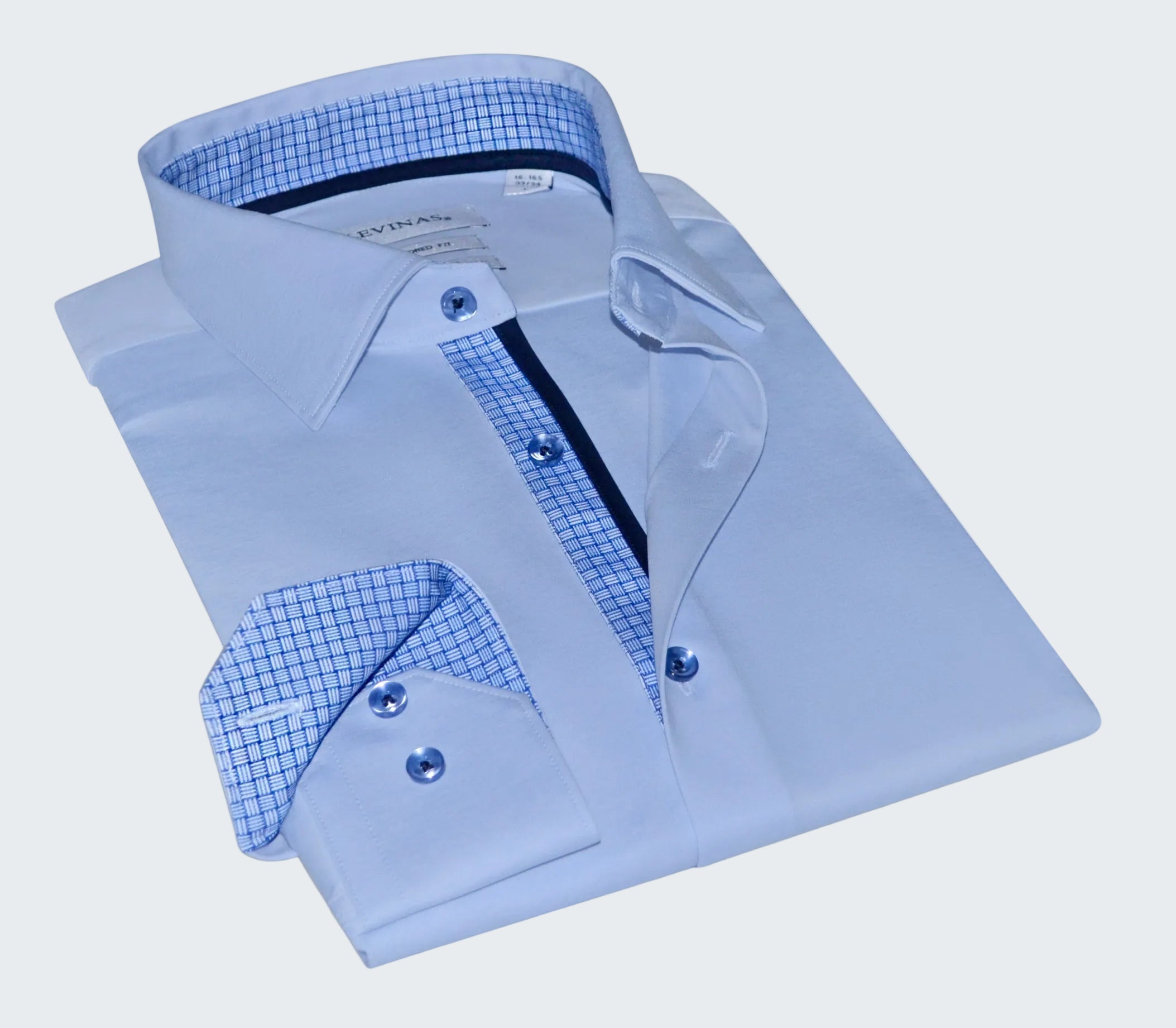 Levinas Levy Cotton Knit-stretch Button-up Shirt