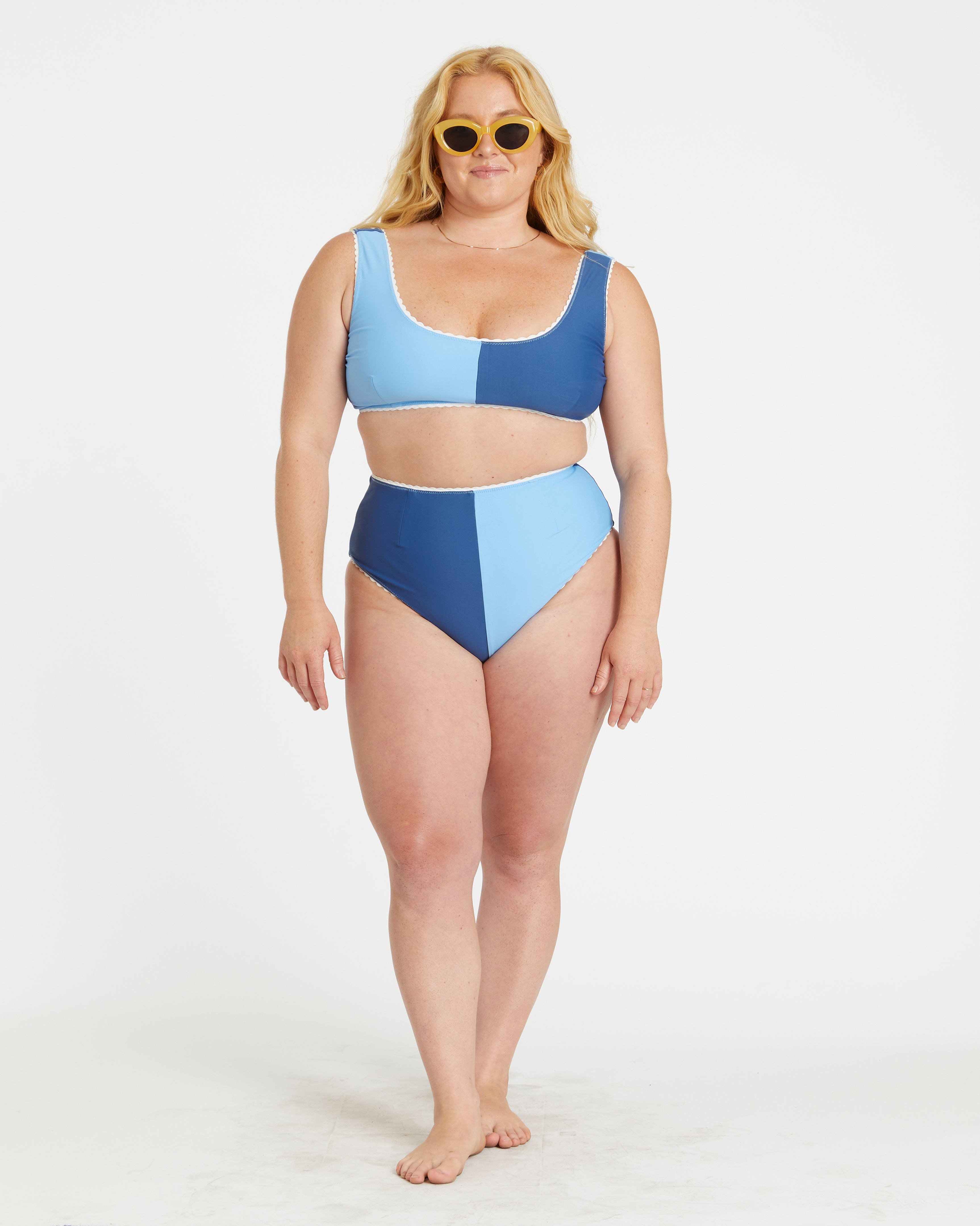 Hammies Two-Tone Bikini (Blue Poppy/Navy)