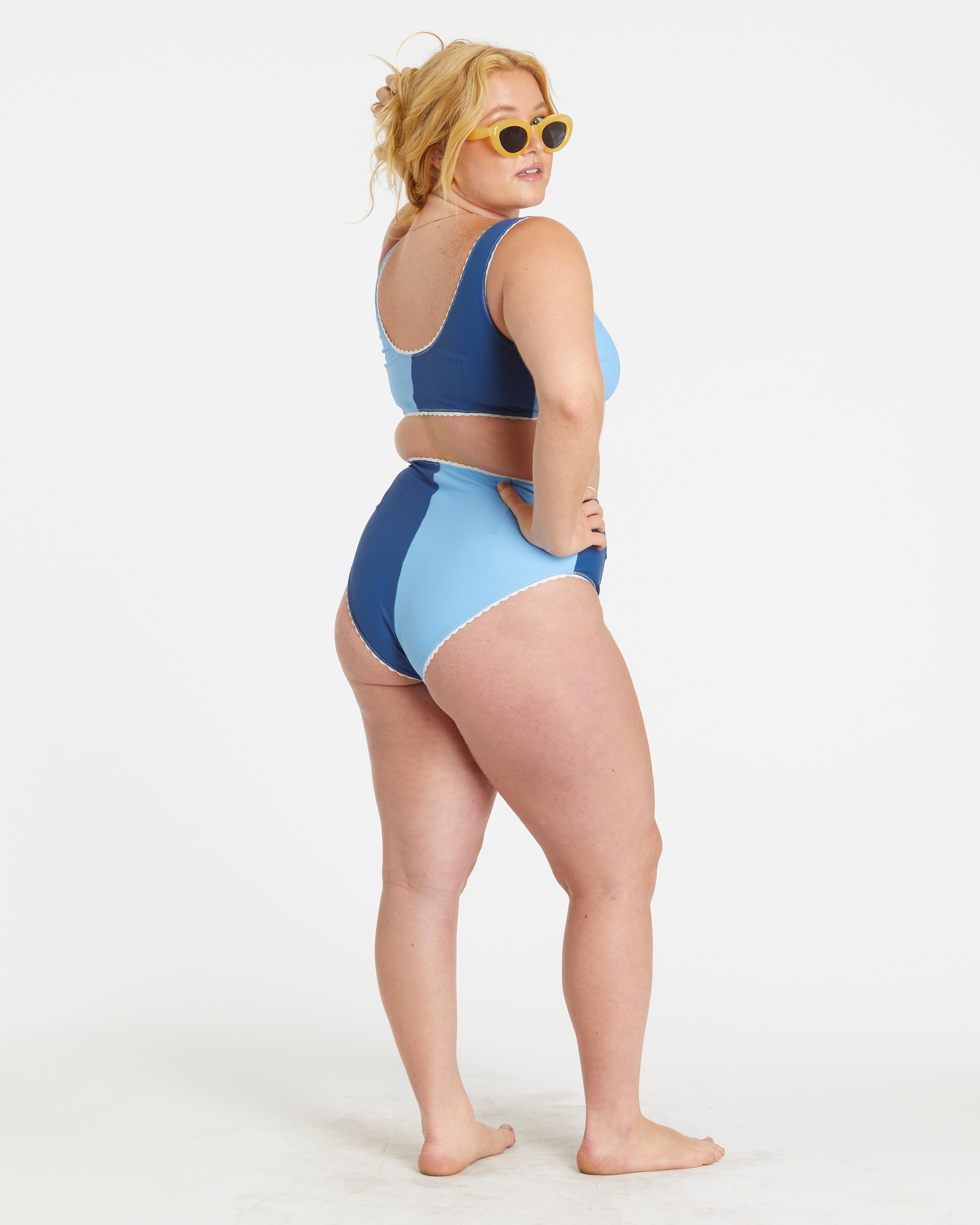 Hammies Two-Tone Bikini (Blue Poppy/Navy)